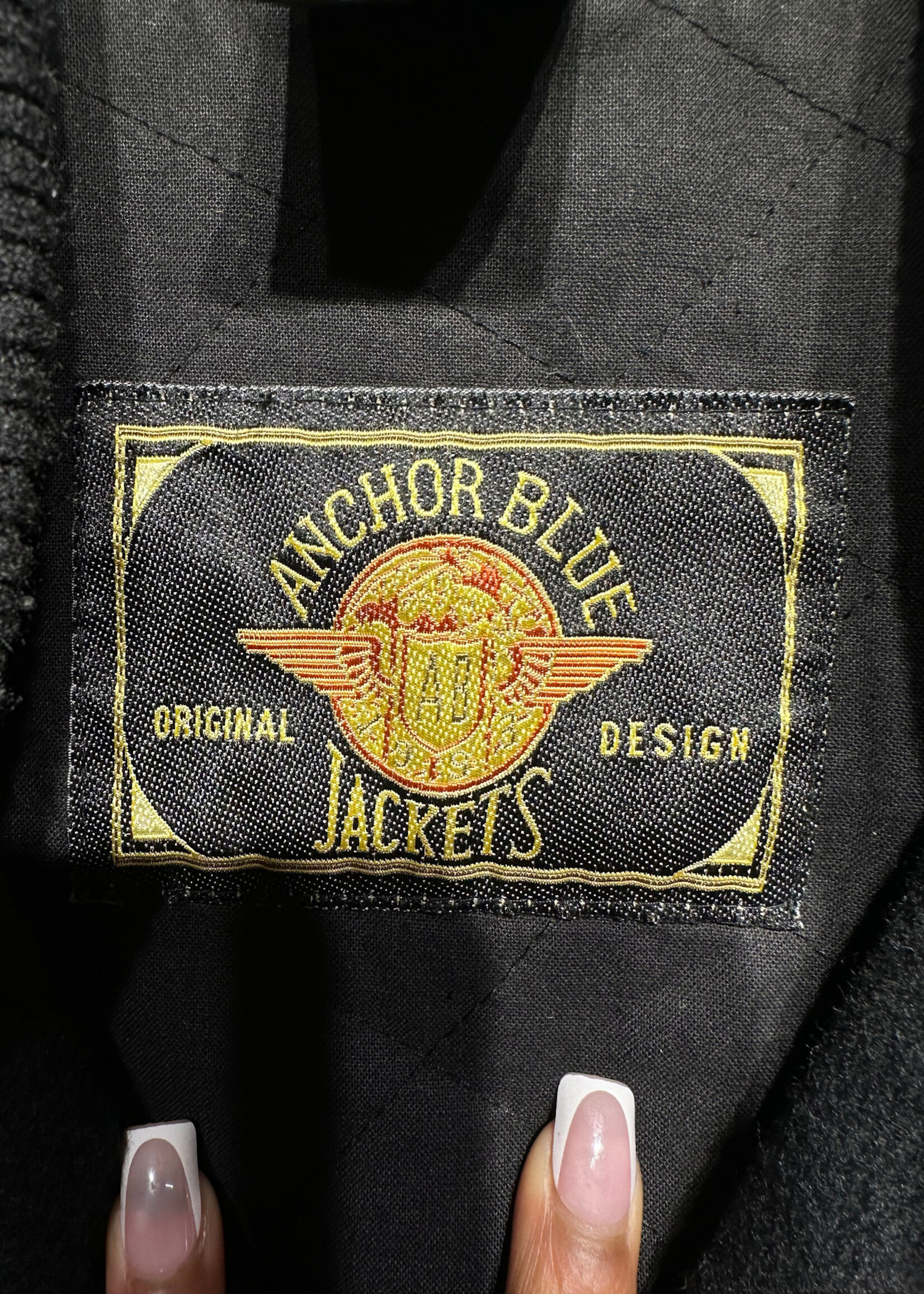 Anchor Blue Black Wool and Denim Jacket S