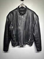 SHAF Black Leather Café Racer XL