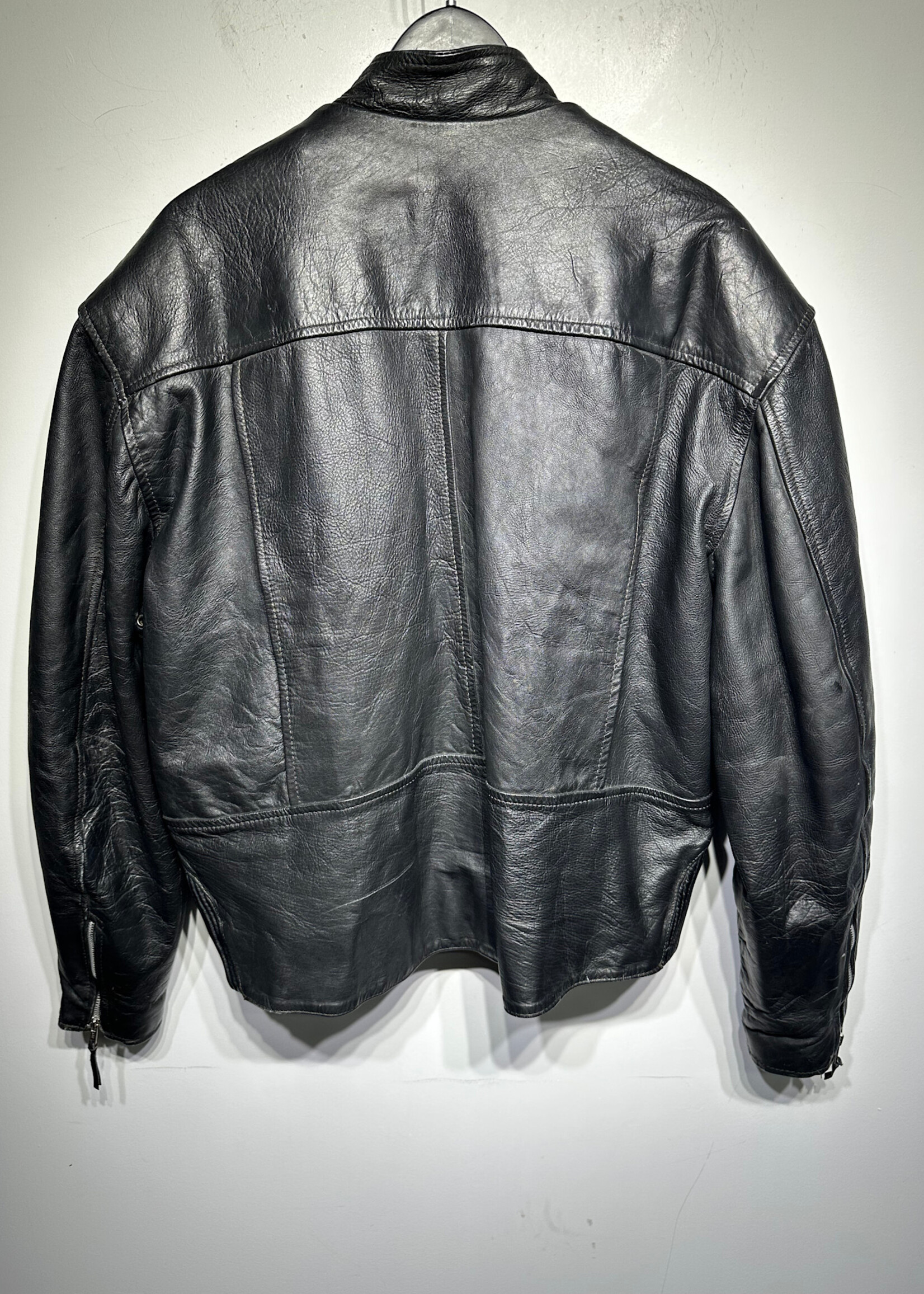 SHAF Black Leather Café Racer XL