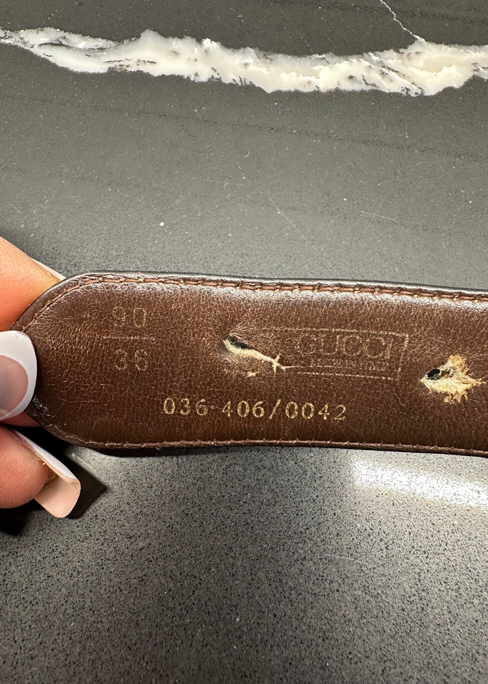 Gucci Vintage Gold Black Belt AS IS