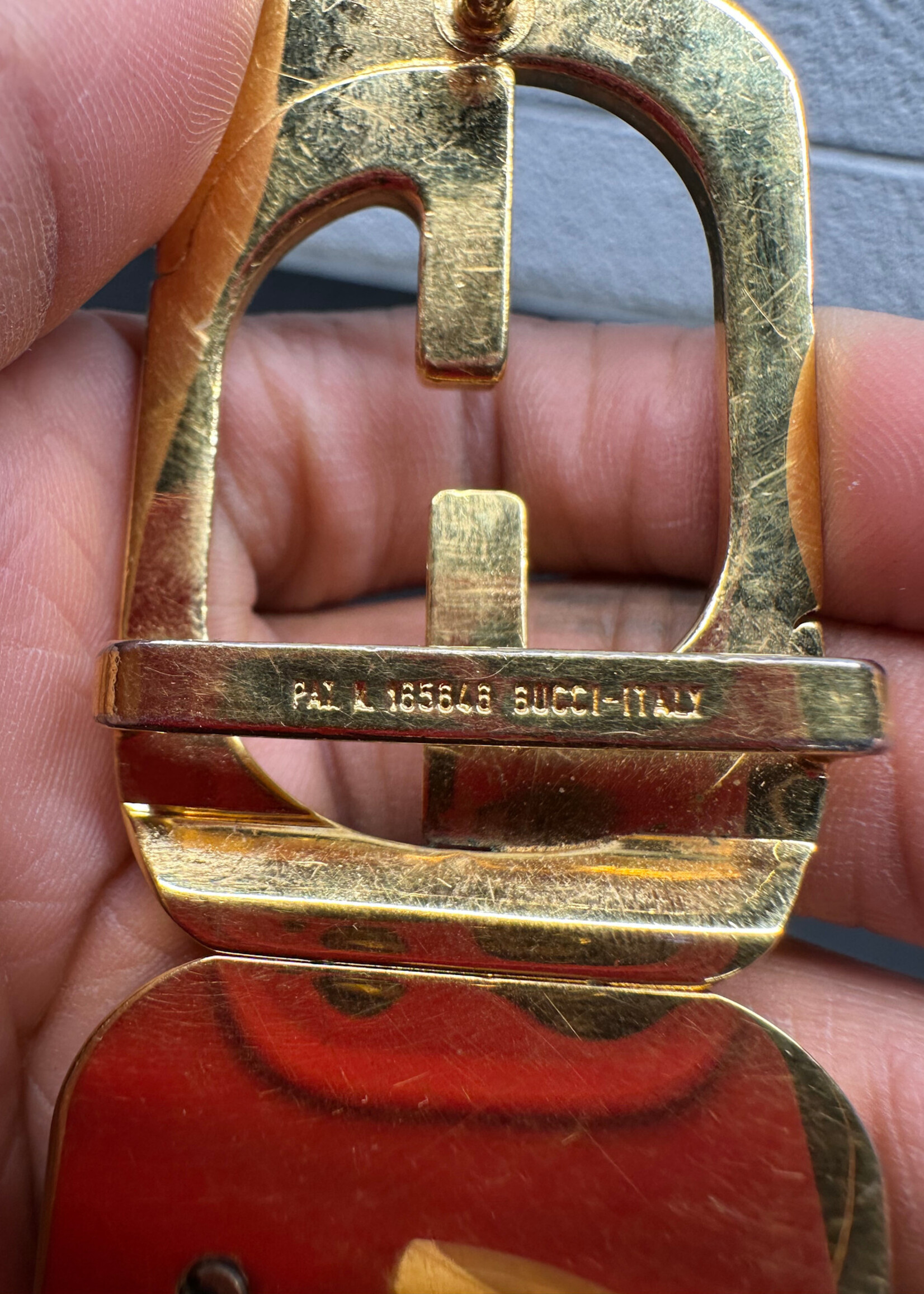 Gucci Vintage Gold Black Belt AS IS