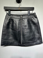 Guess Jeans USA Vtg Black Polyvinyl Skirt Fem 26"