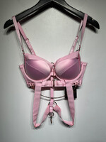 NWT Honey Birdette Pink Cage Bra 34D/S