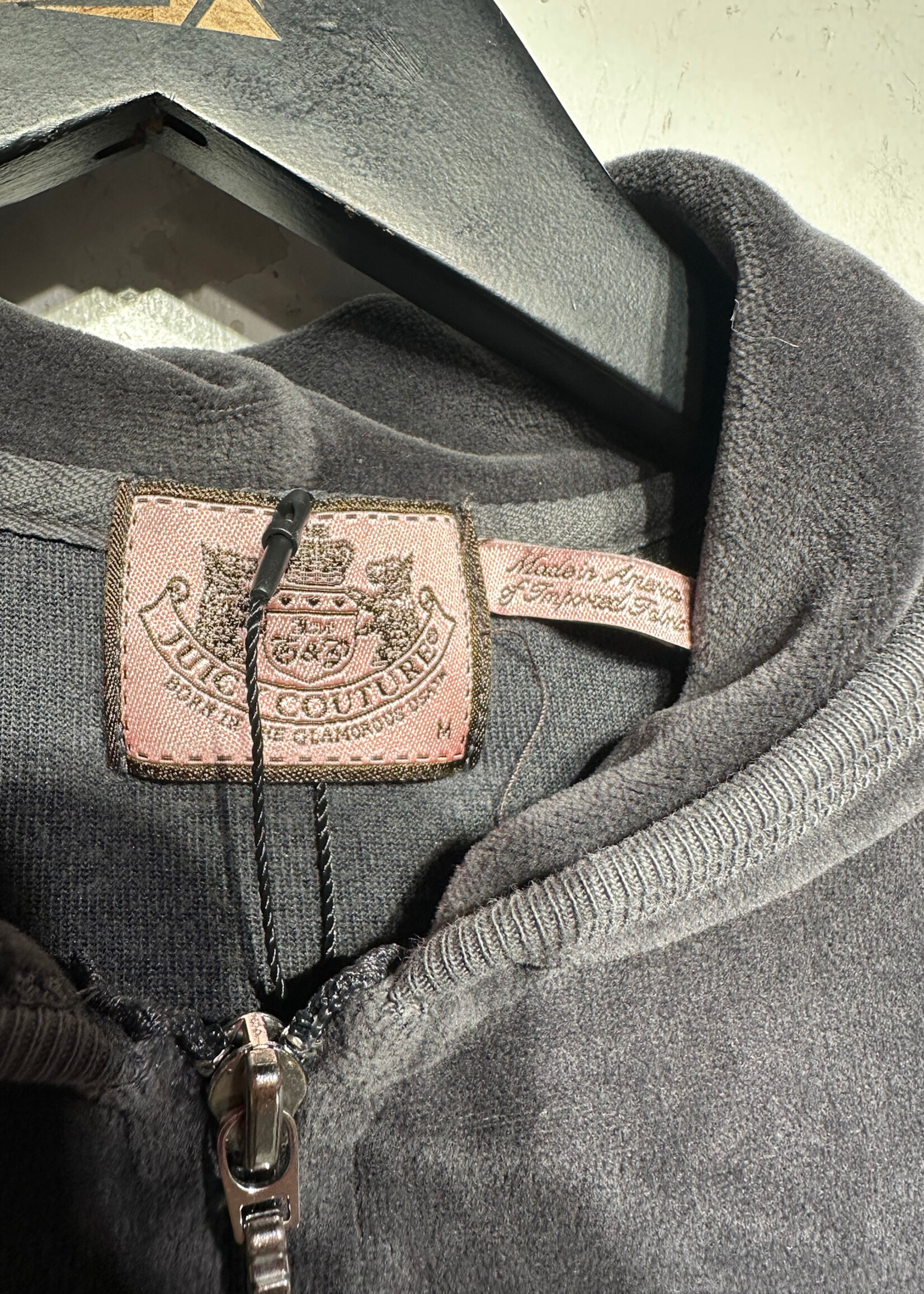 Juicy Y2K Grey Velour Zip Jacket M