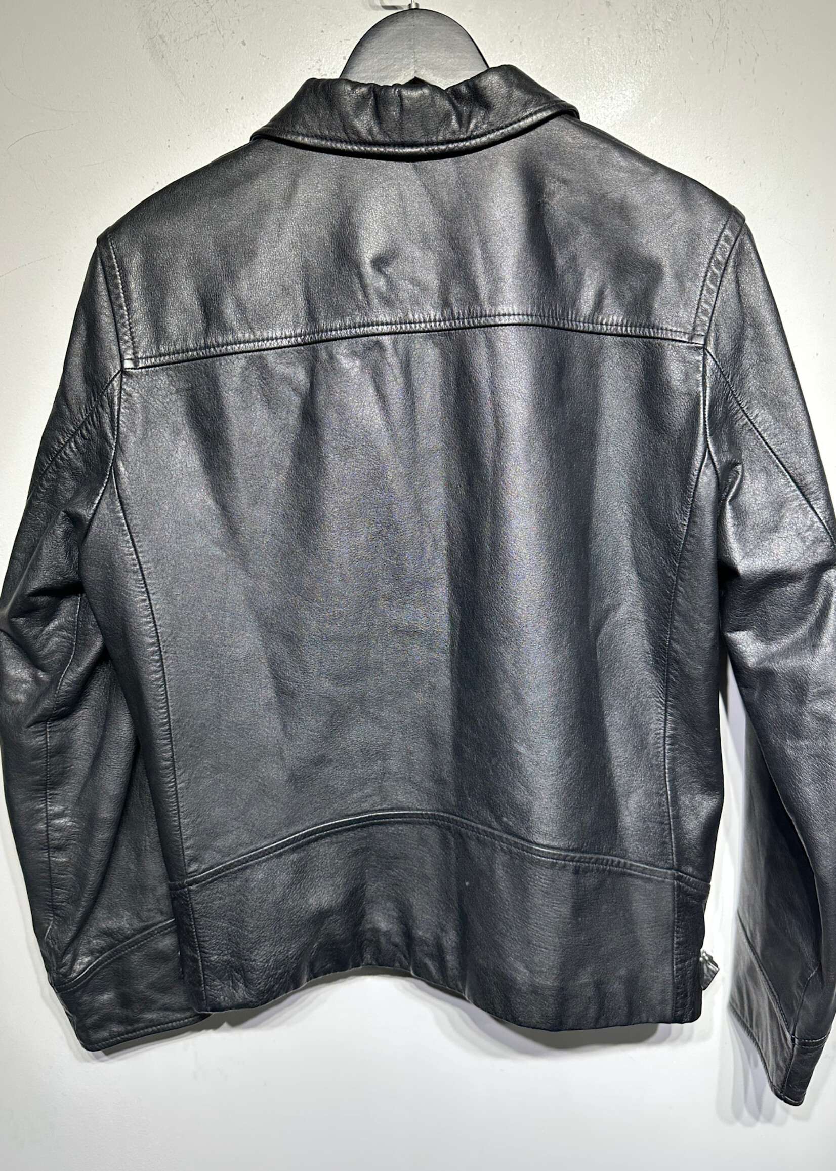 Lauren Ralph Lauren Black Leather Jacket Fem S
