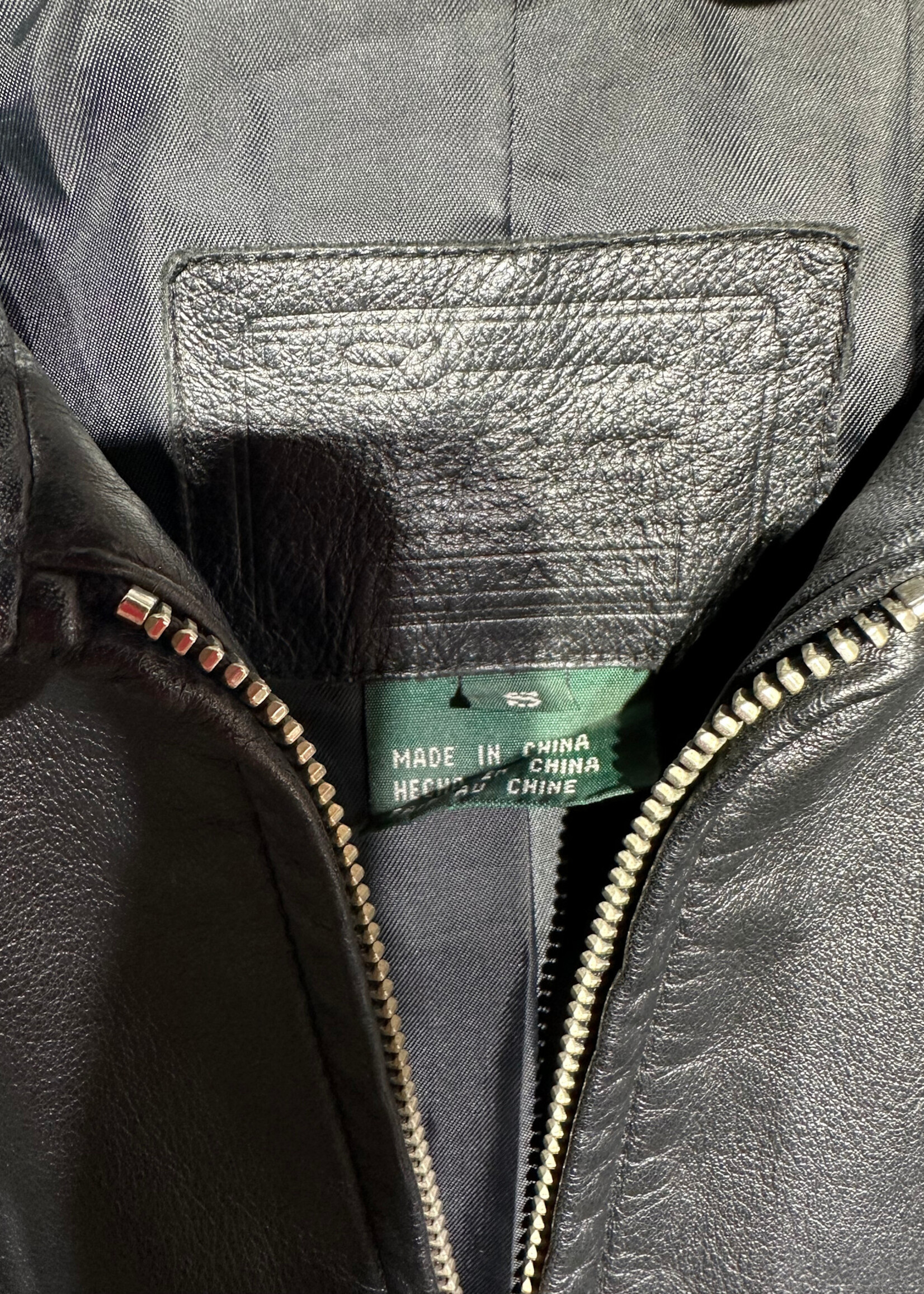 Lauren Ralph Lauren Black Leather Jacket Fem S