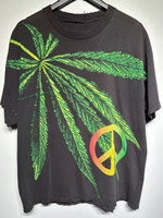 Vintage '93 Repaired Marijuana Peace Tee XL