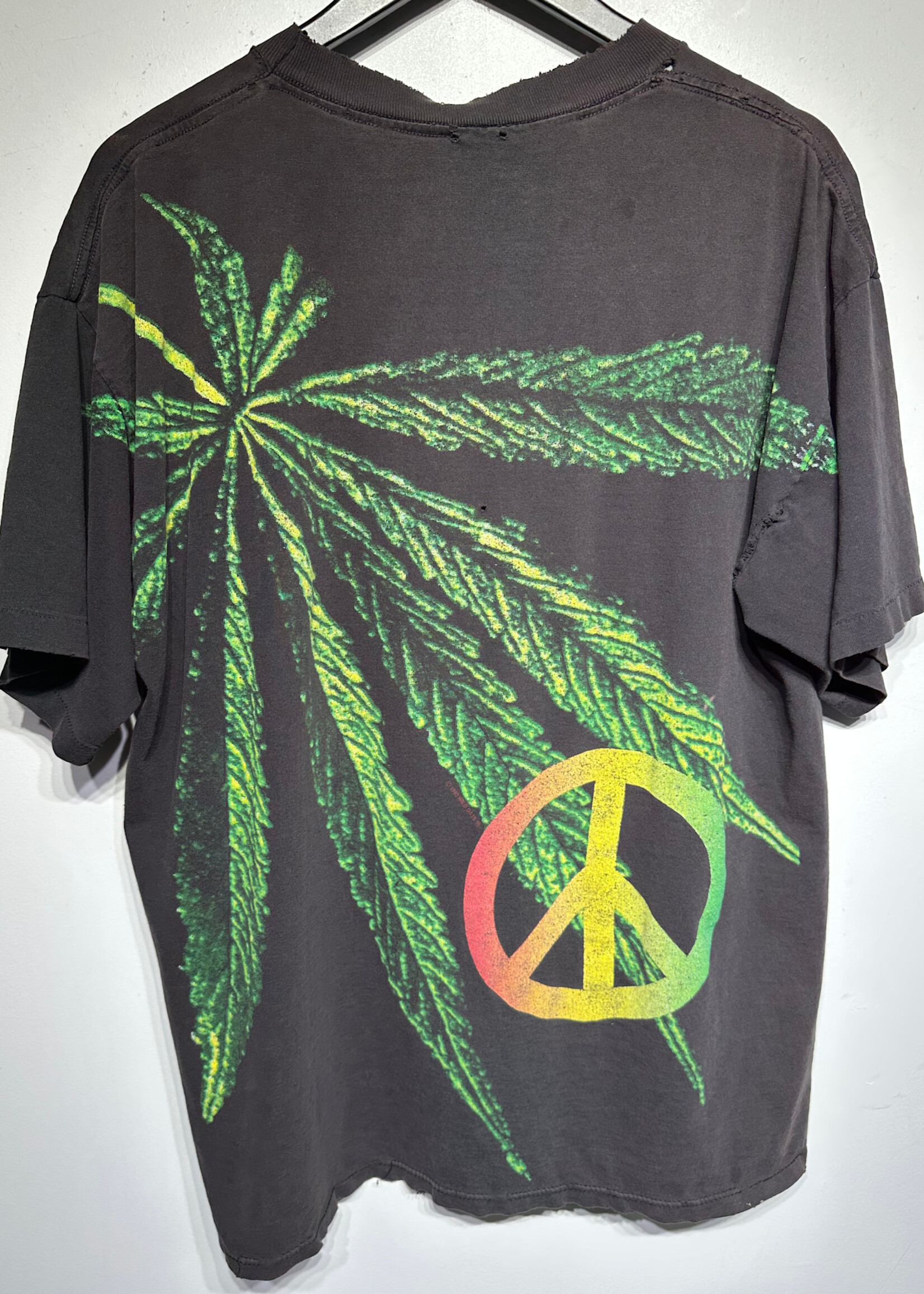 Vintage '93 Repaired Marijuana Peace Tee XL