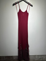 Free People Maroon Lace Trim Dress XS