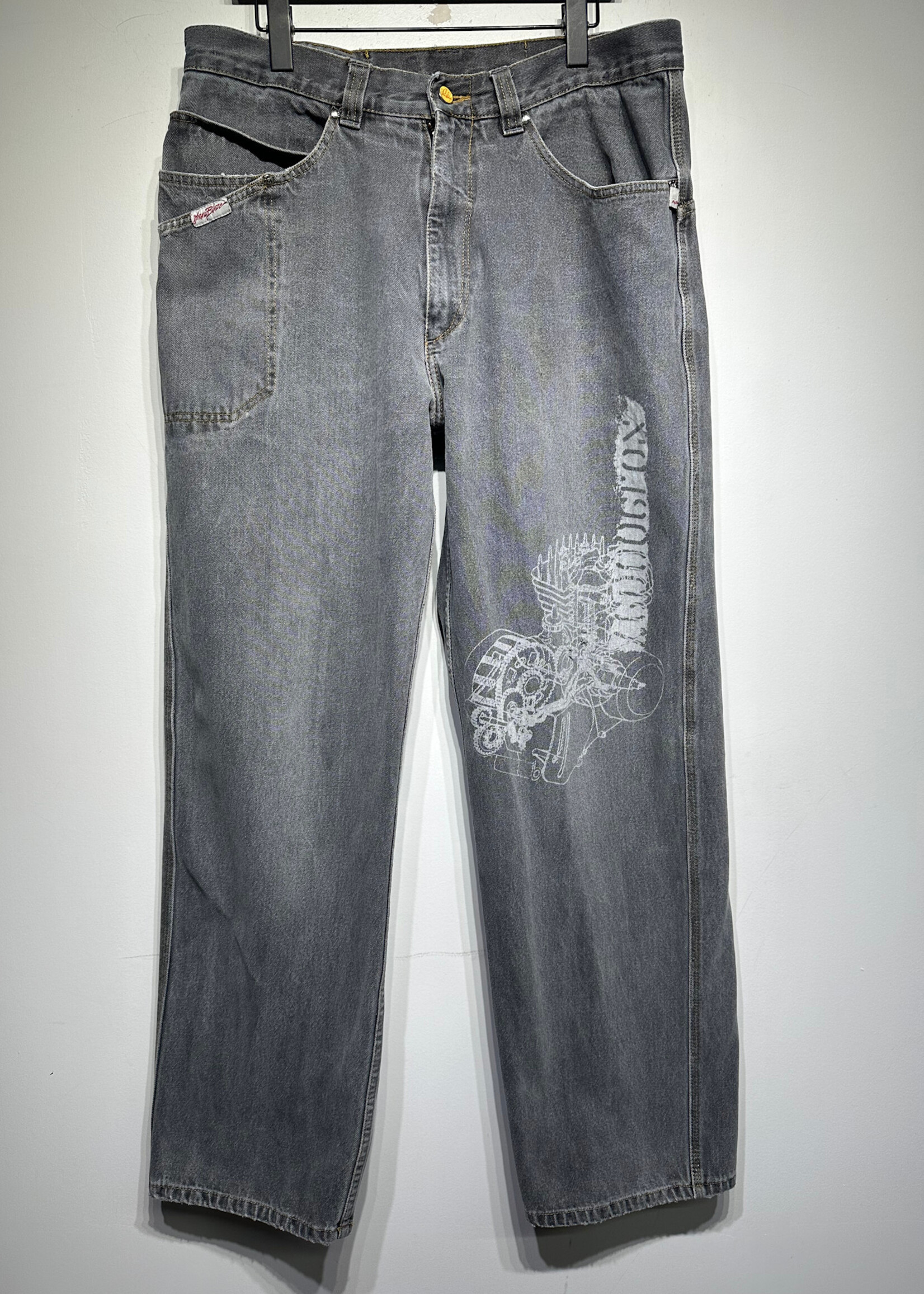 Johnny Blaze Y2K Grey Baggy Jeans Masc 35