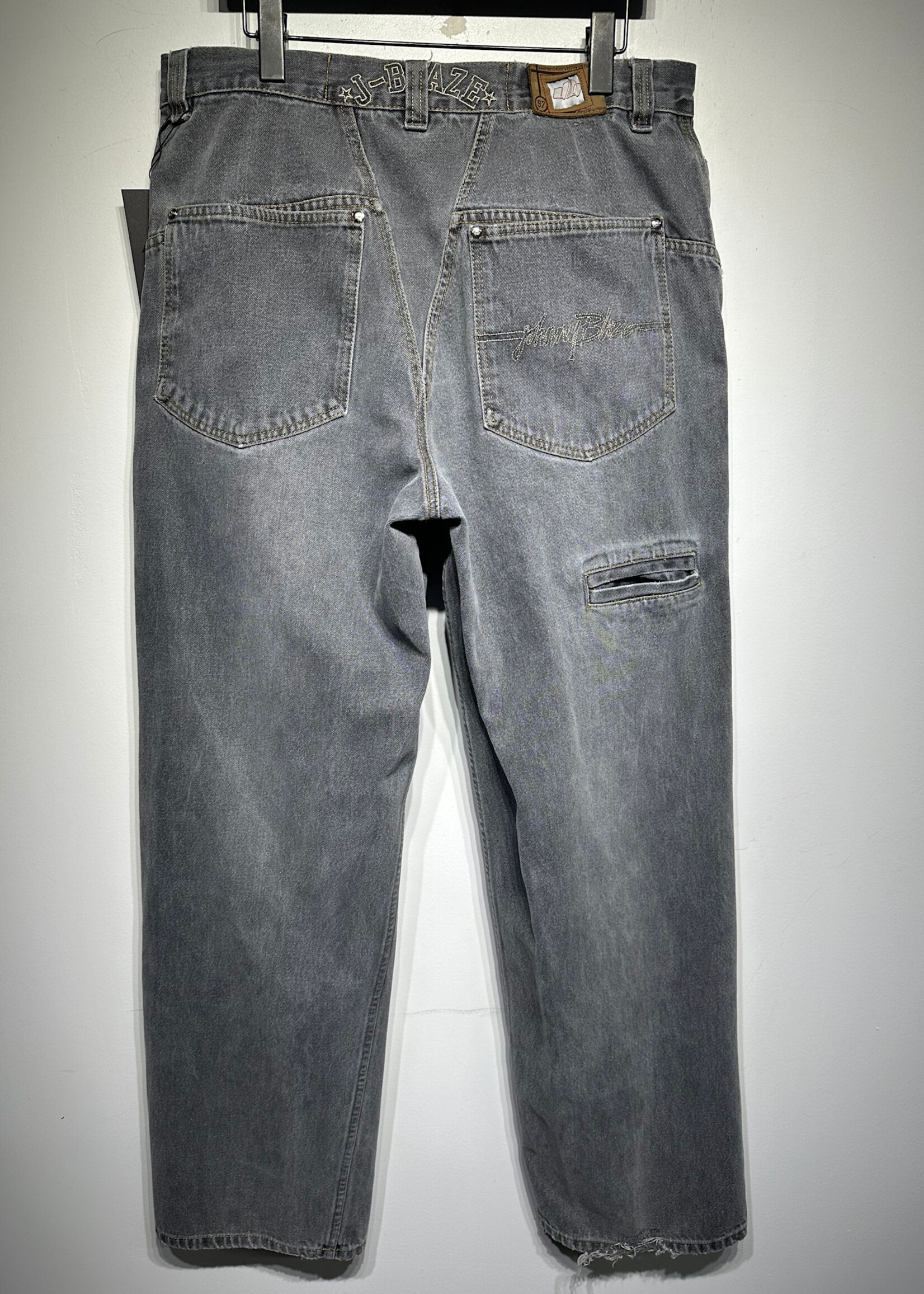Johnny Blaze Y2K Grey Baggy Jeans Masc 35