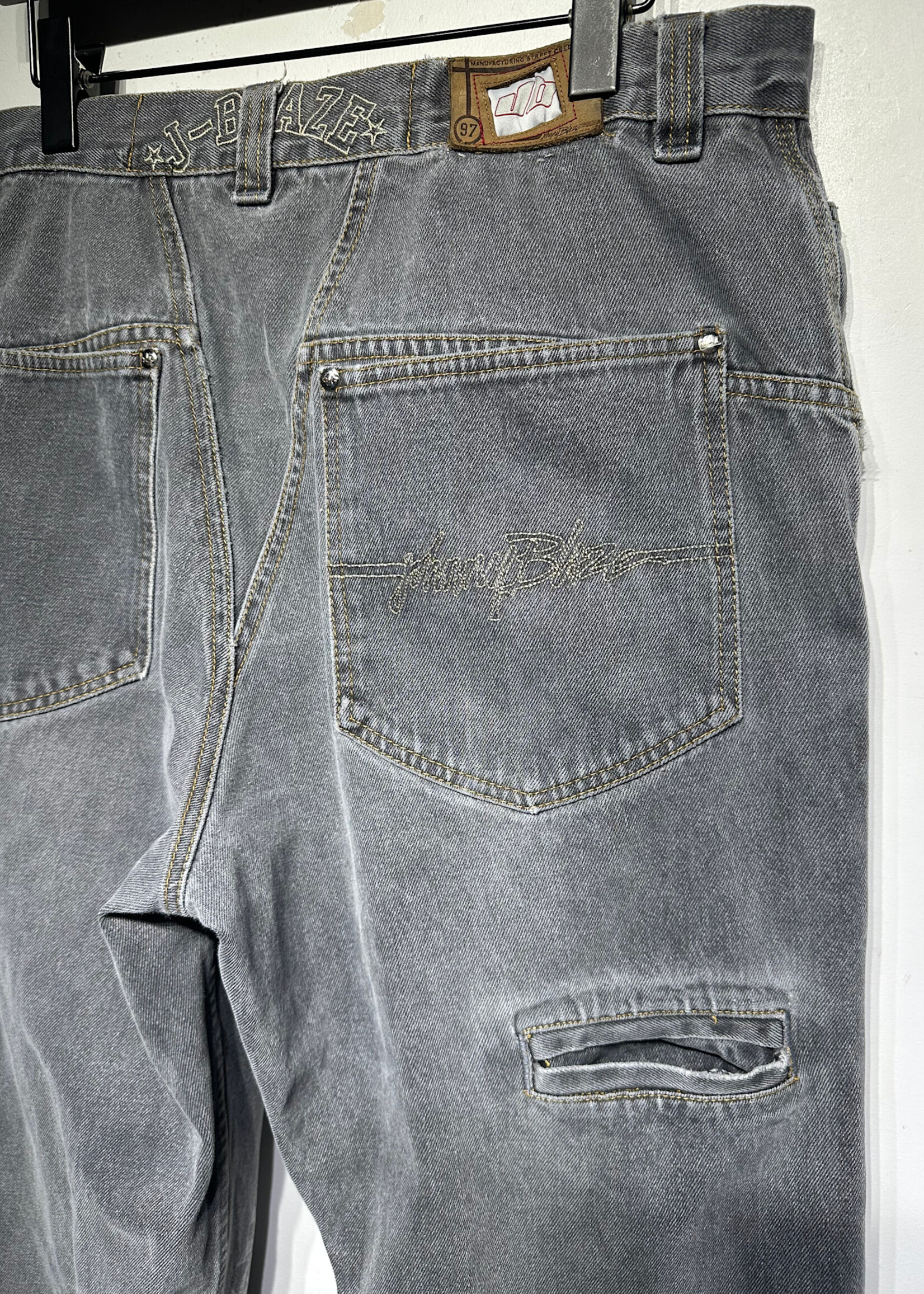 Johnny Blaze Y2K Grey Baggy Jeans Masc 35
