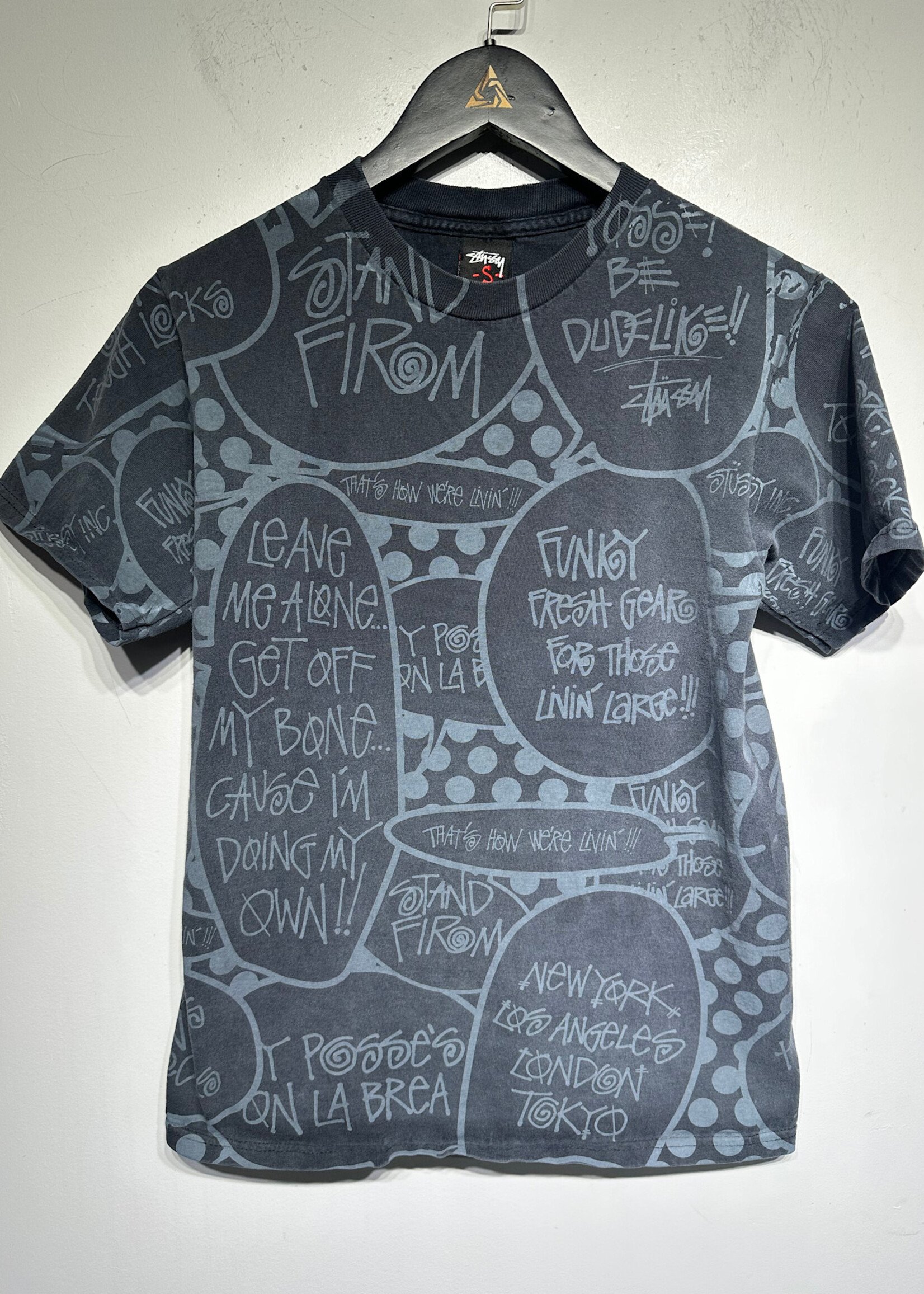 Stussy AOP Black 'How We Livin' Tee S