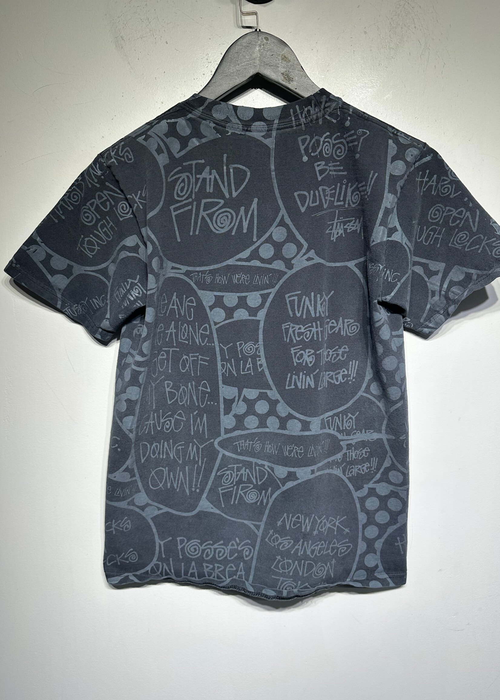 Stussy AOP Black 'How We Livin' Tee S