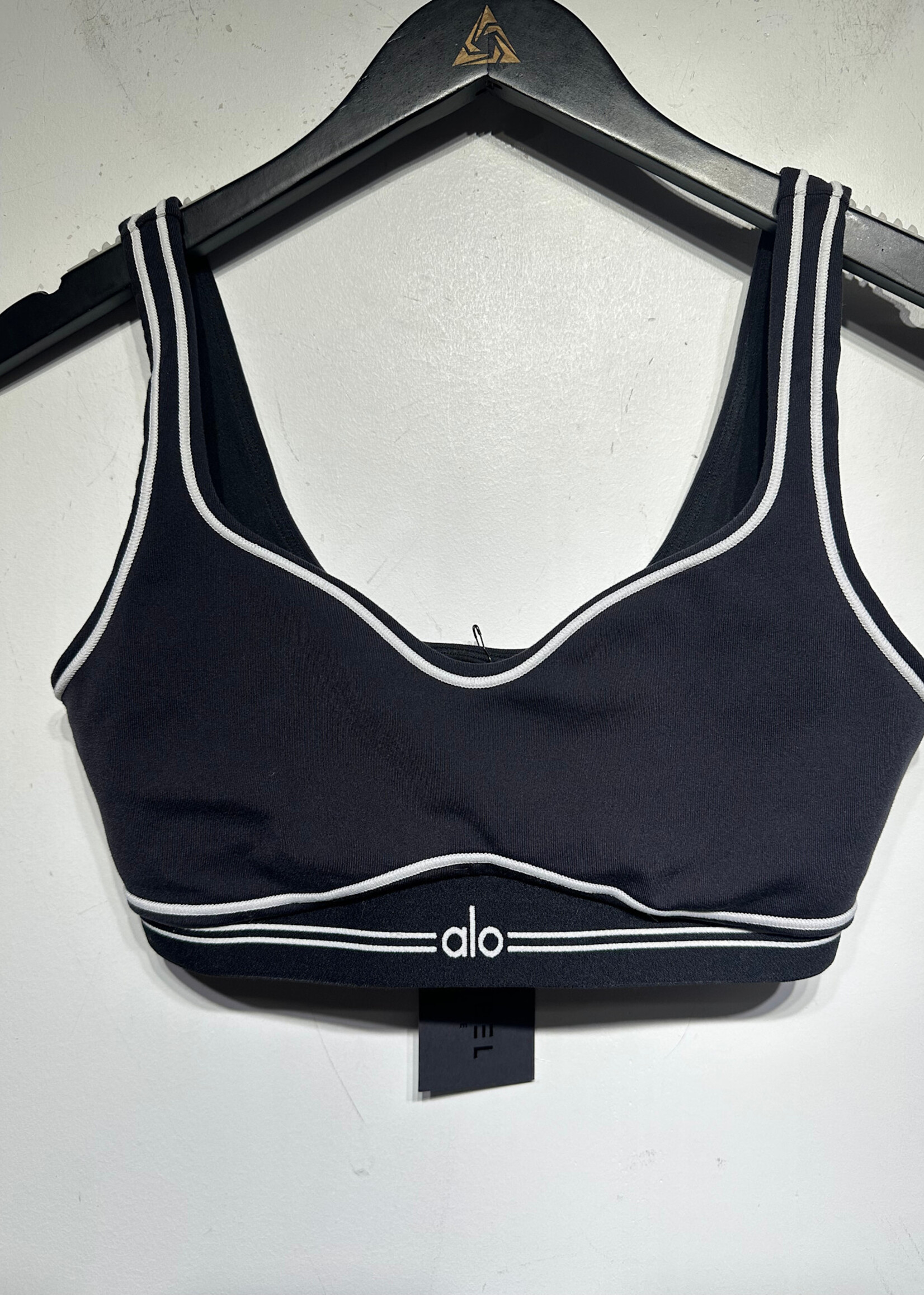 ALO Black/White Accented Workout Set Fem XS