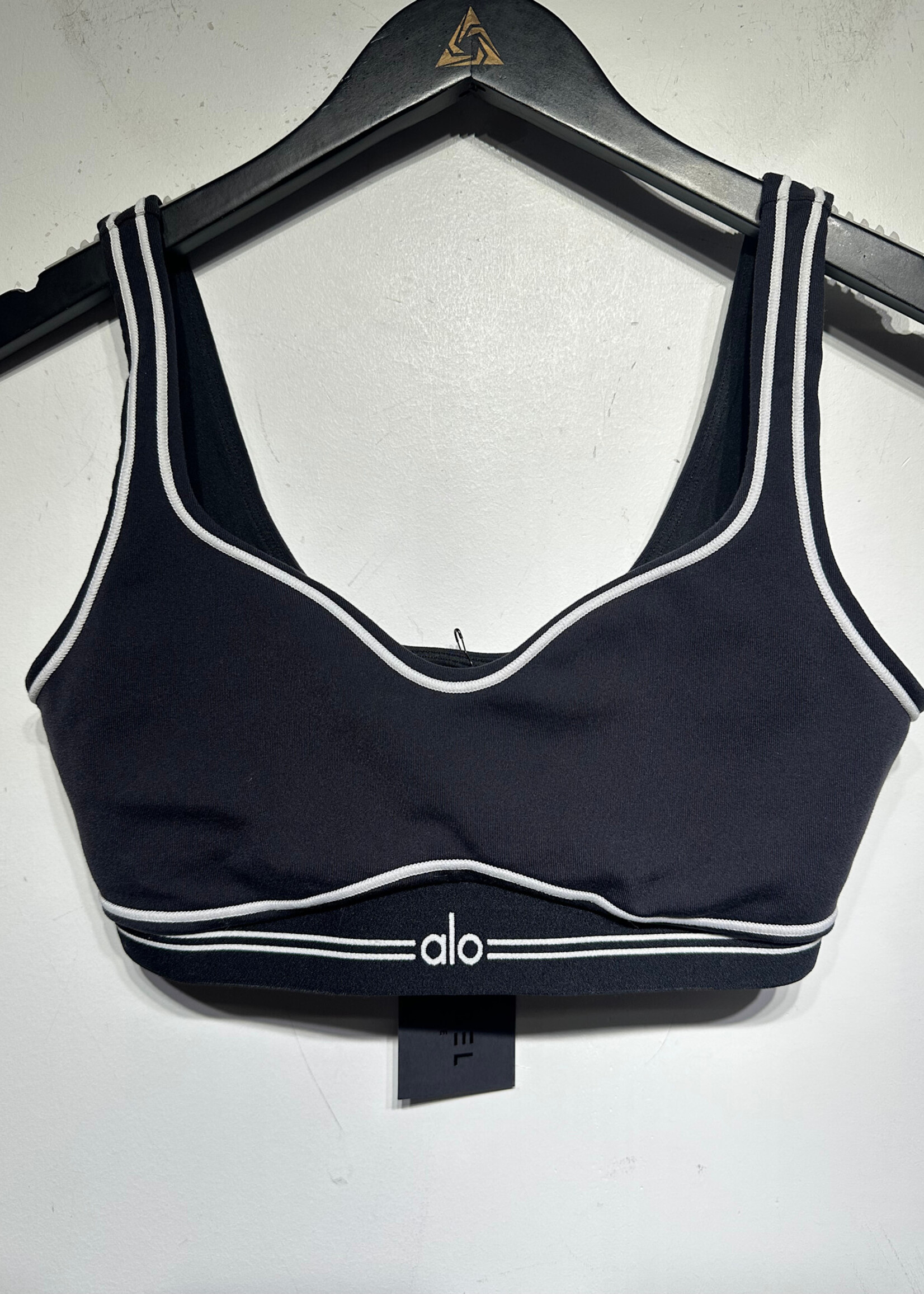 ALO Black/White Accented Workout Set Fem XS