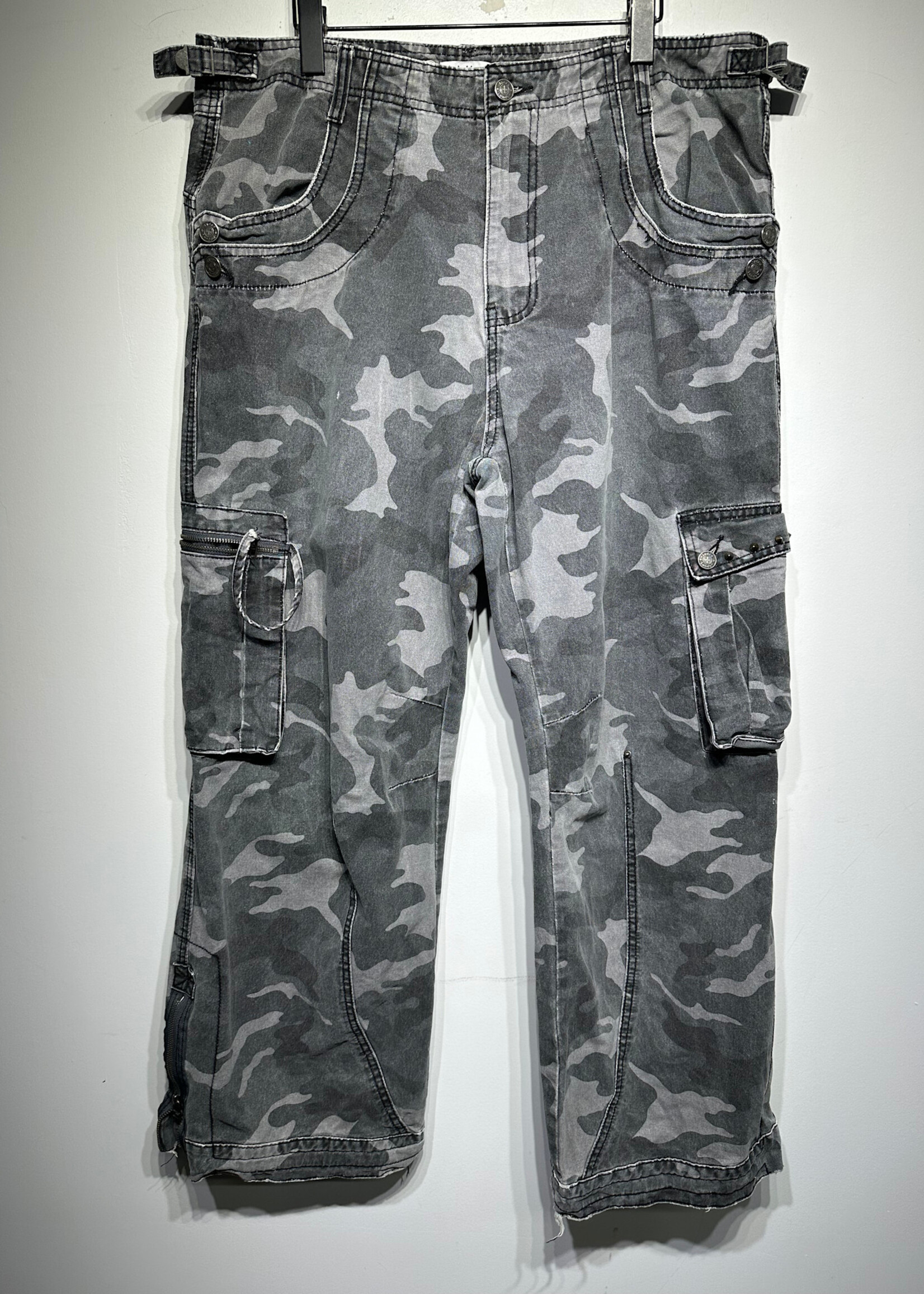 Jaded LDN Grey Camo Cargo Pants Fem 38