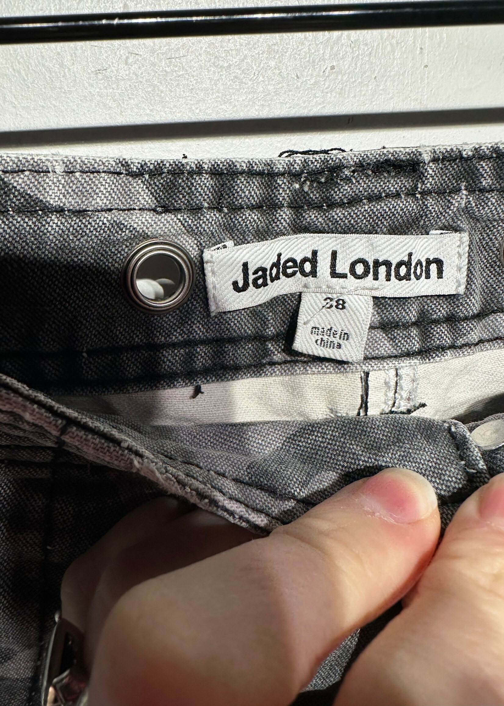 Jaded LDN Grey Camo Cargo Pants Fem 38