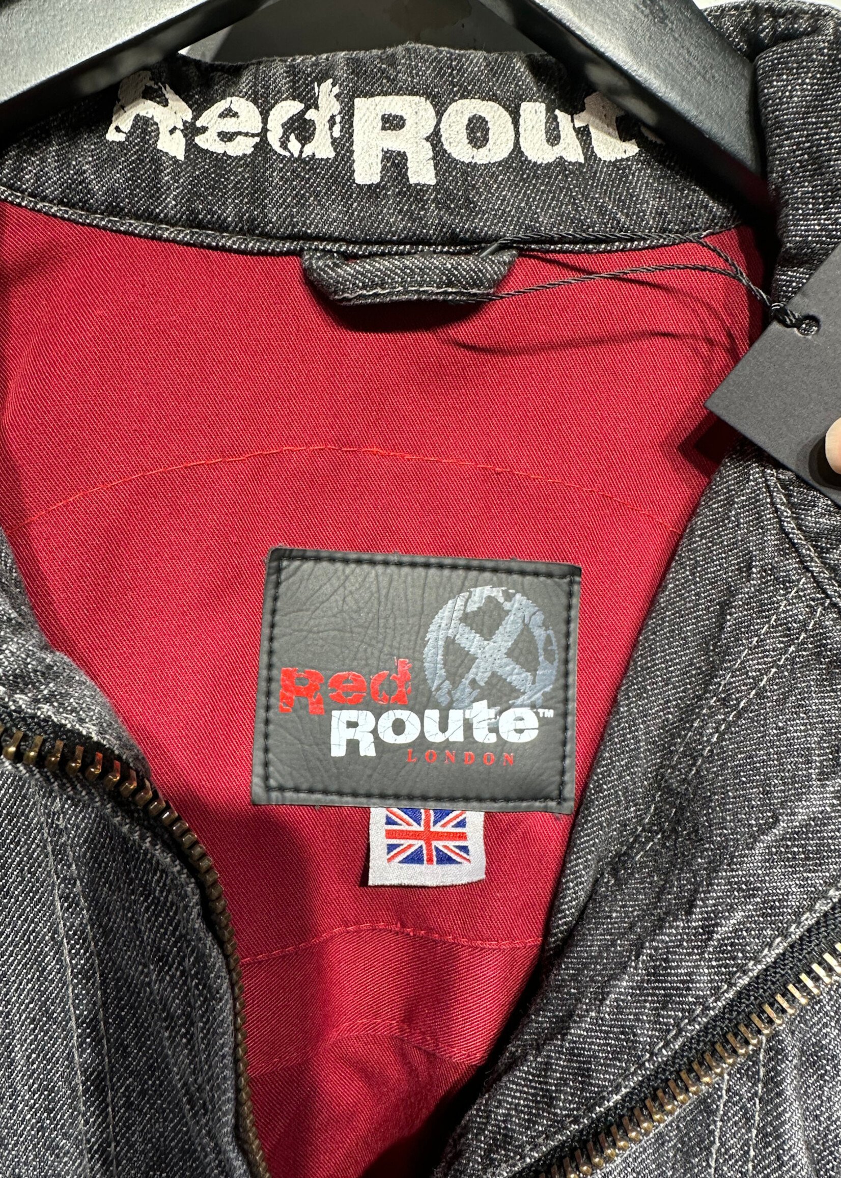 Red Route Ribbed Denim Jacket XL