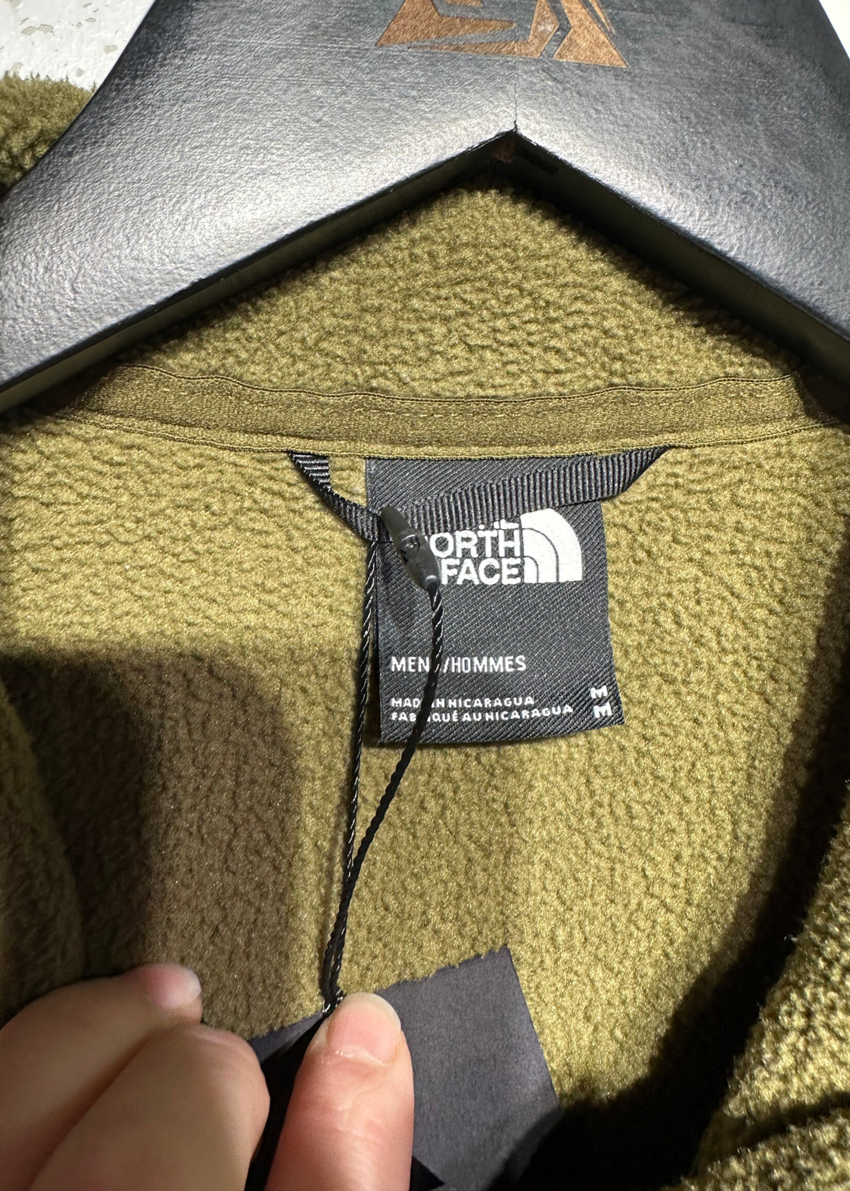 North Face Olive/Black Zip Jacket Masc M