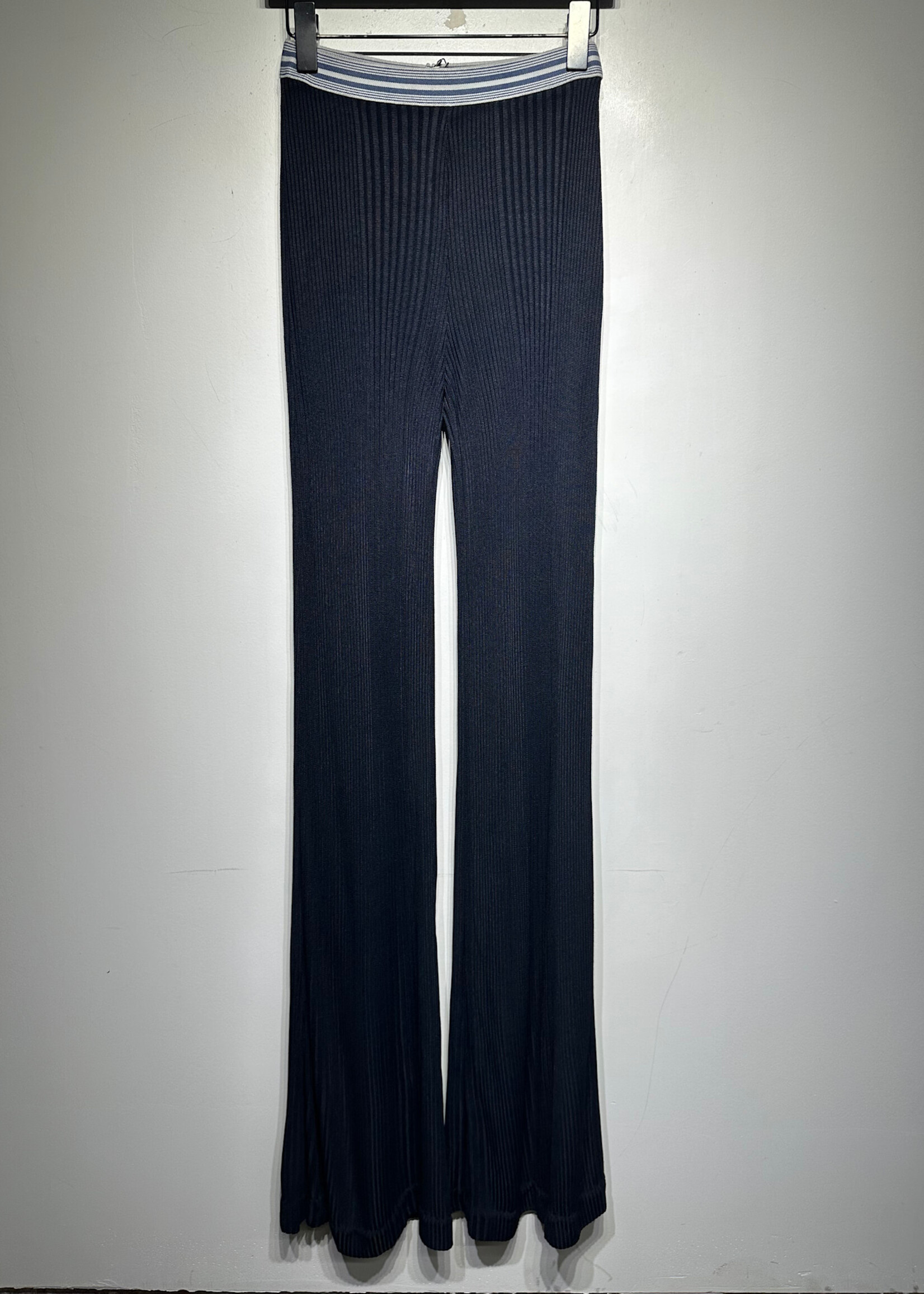 Balmain Navy Stretch Pants 24-29" x 39" As Is