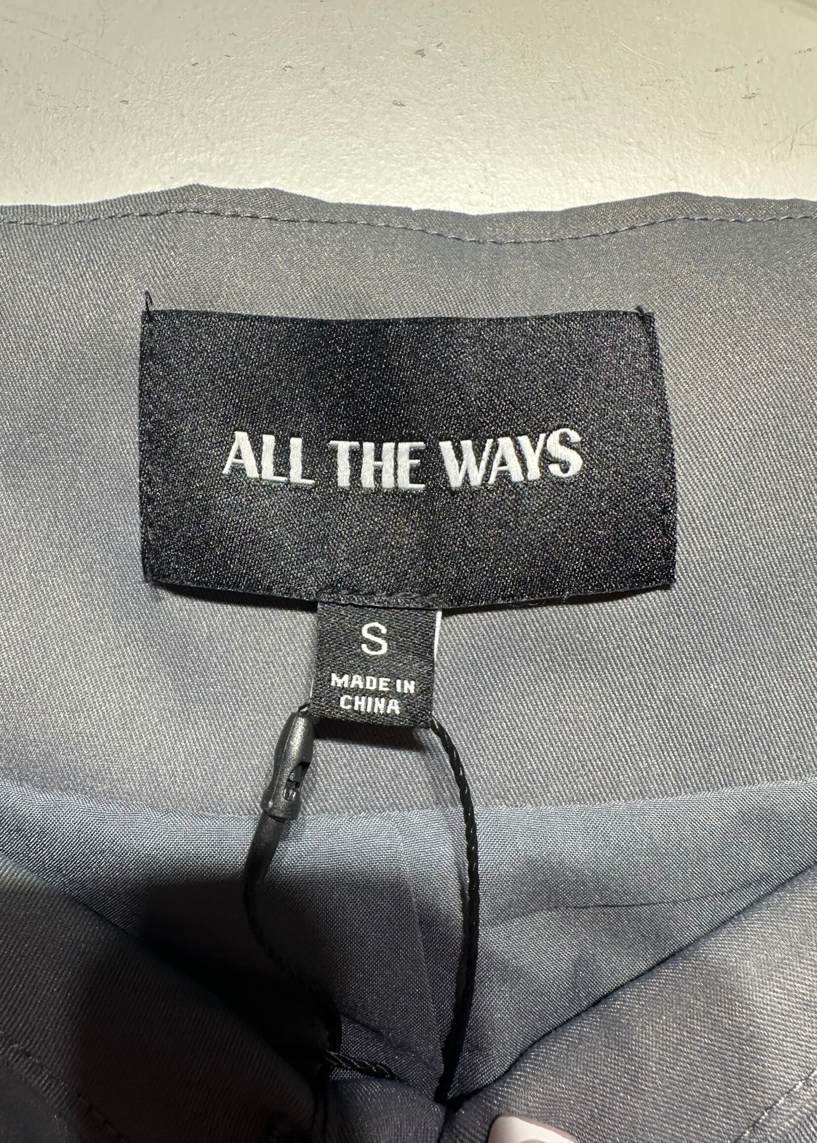 All The Ways Grey Vest/Mini Skirt Set S