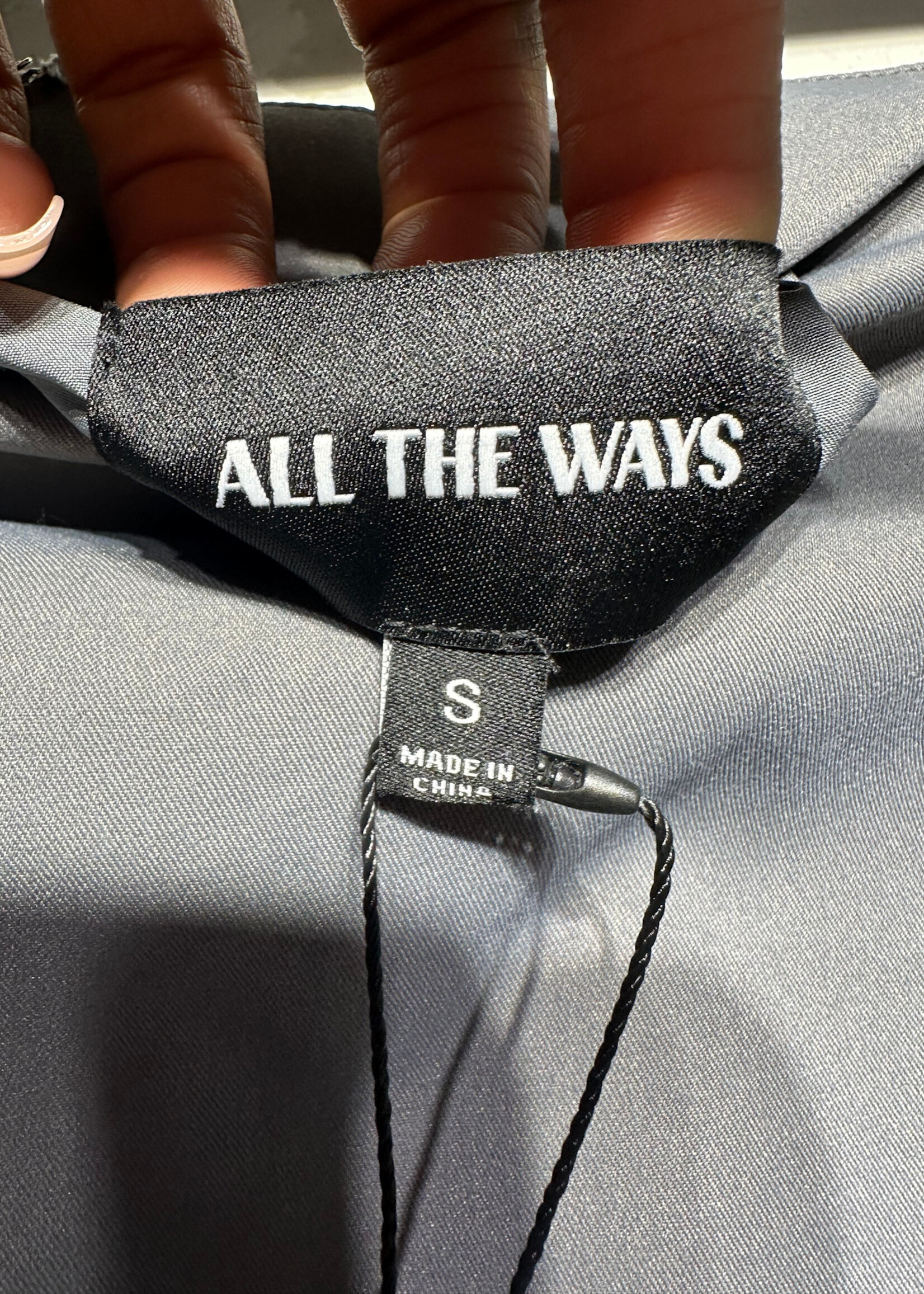 All The Ways Grey Vest/Mini Skirt Set S