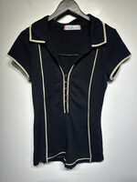 Free People Beach Black Terry Jumpsuit L