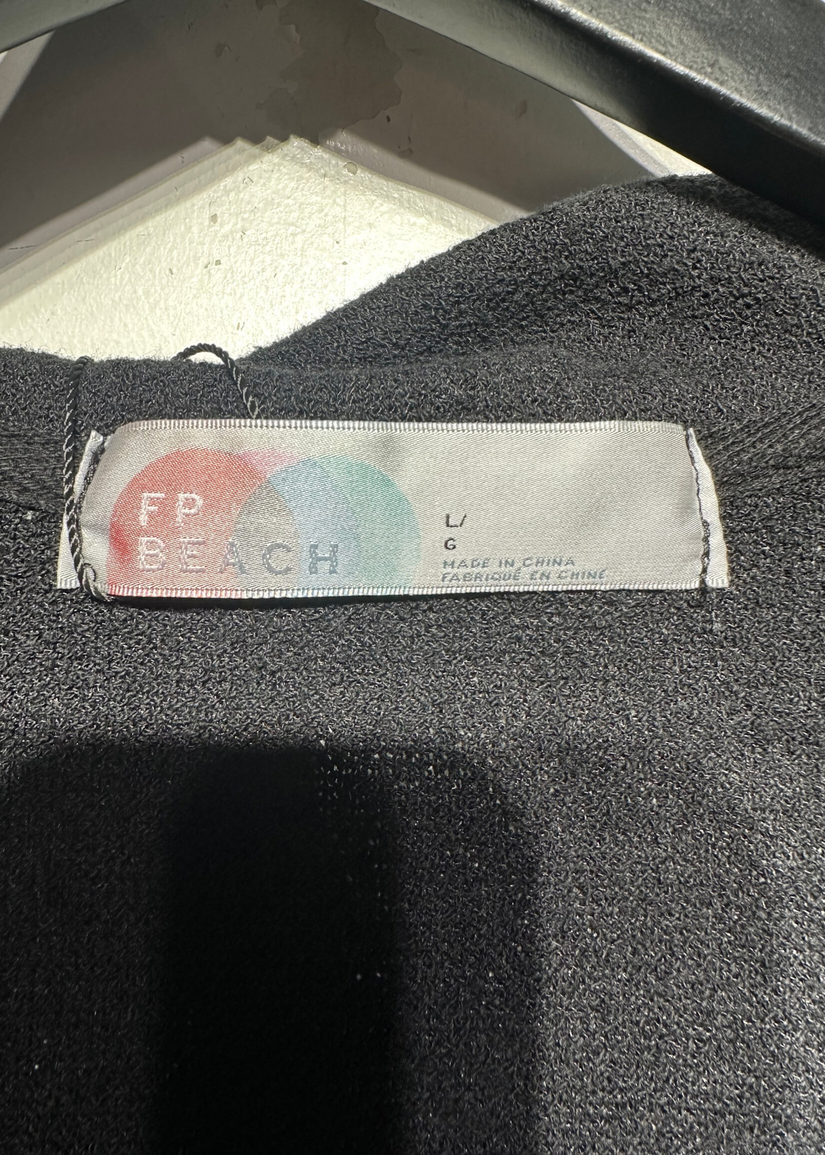 Free People Beach Black Terry Jumpsuit L