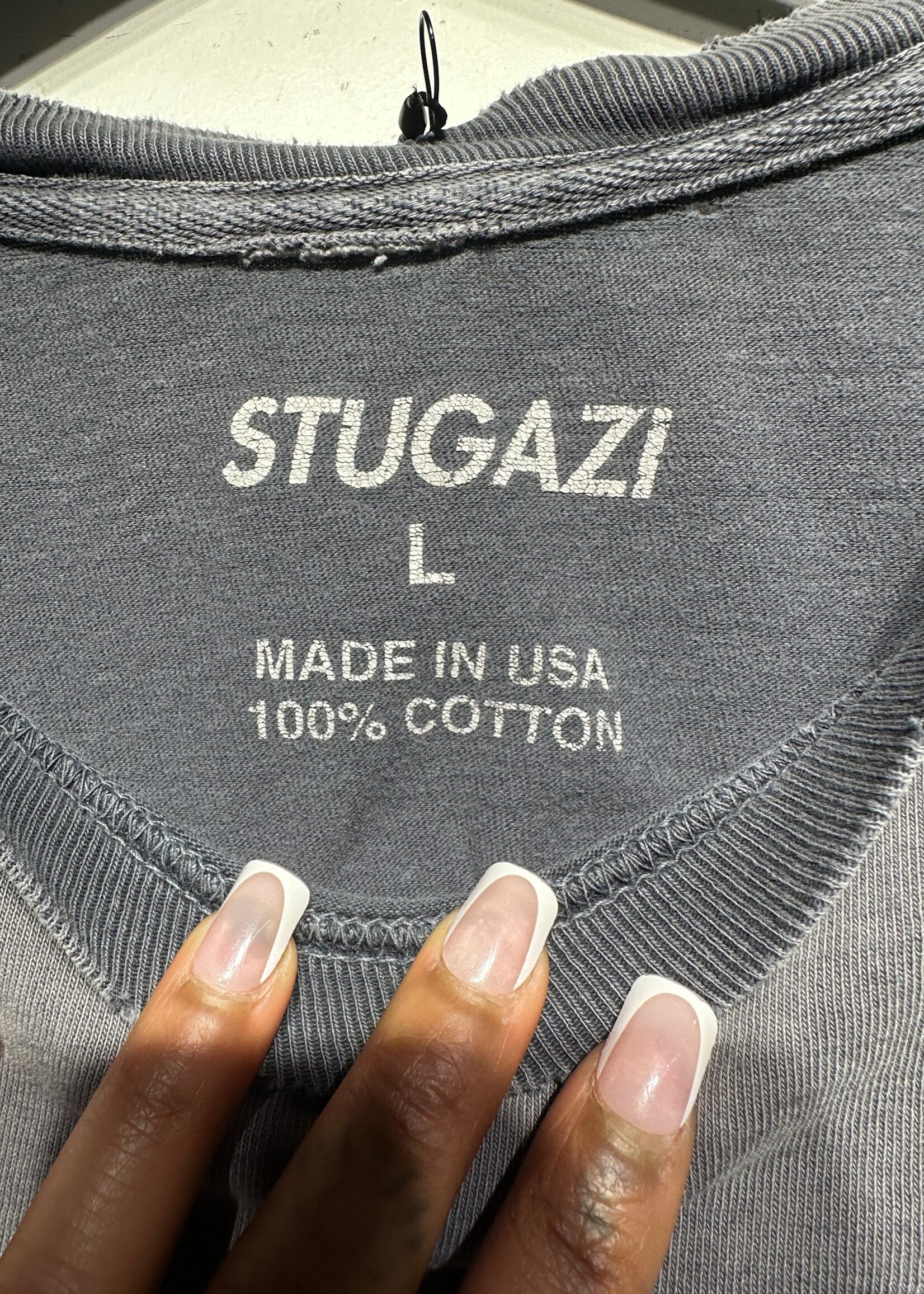 Stugazi Fugazi Grey Faded Tee As Is L