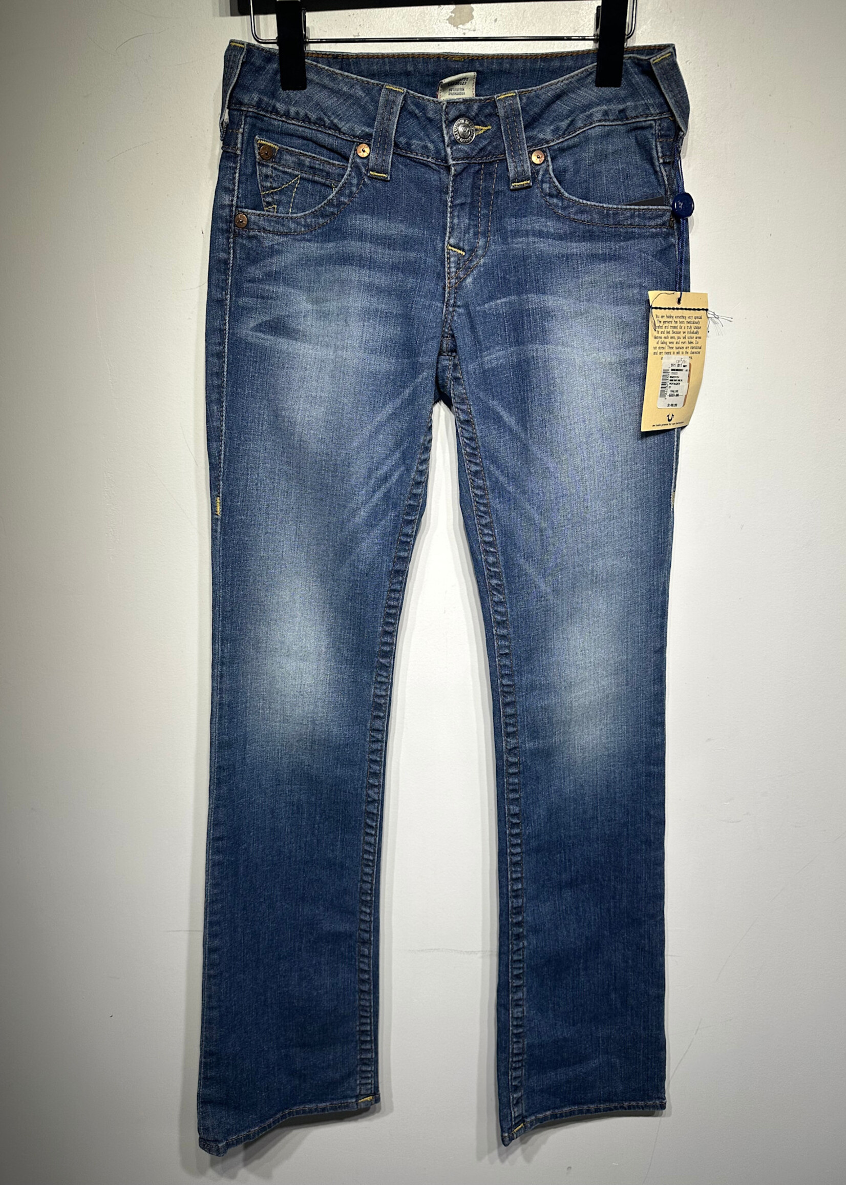 True Religion Light Wash Hi Rise Boot Jeans 27