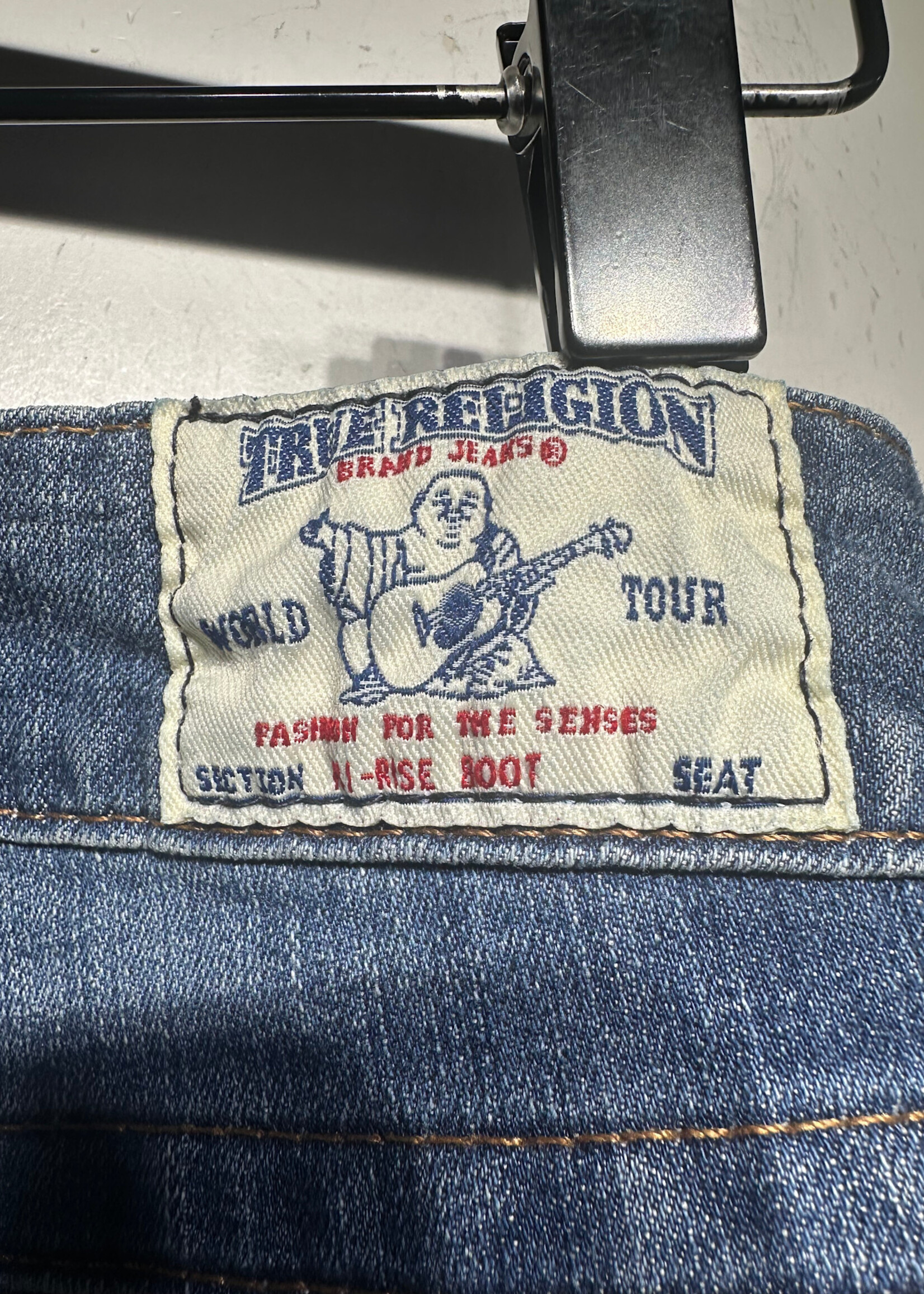 True Religion Light Wash Hi Rise Boot Jeans 27