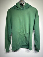 Hanes Vintage Green Faded Distressed Hoodie M