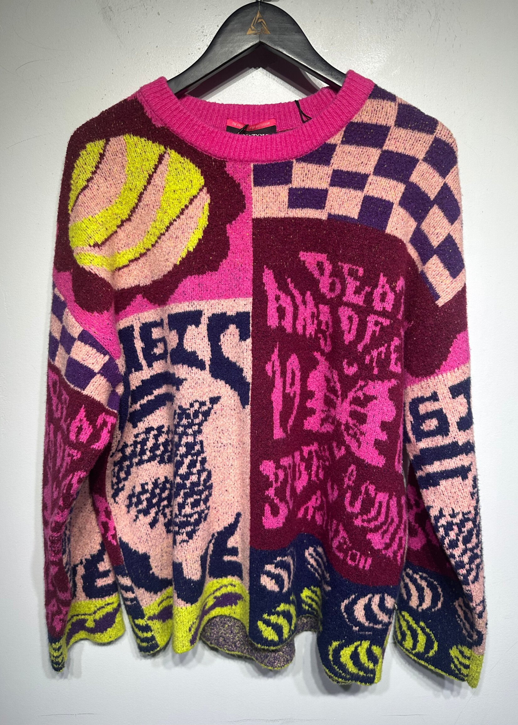 NWT Scotch & Soda Pink Printed Sweater M