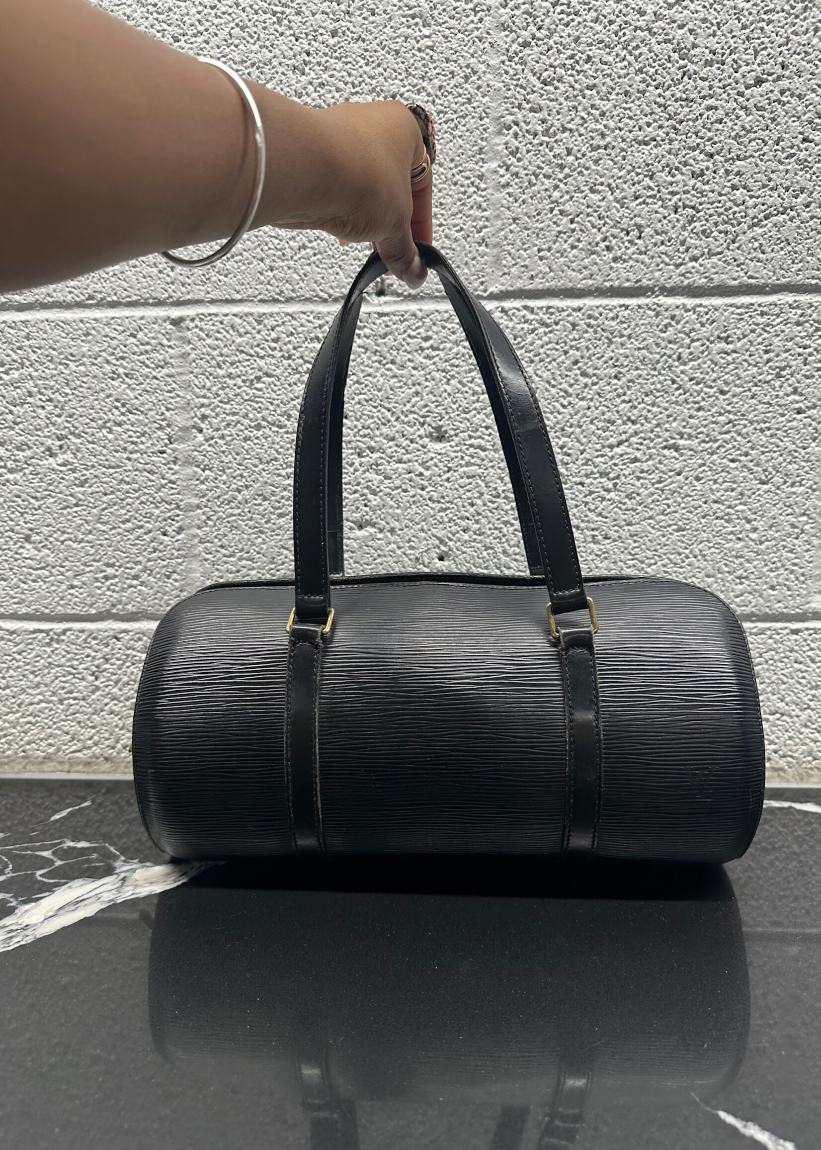 Louis Vuitton Black Epi Papillion