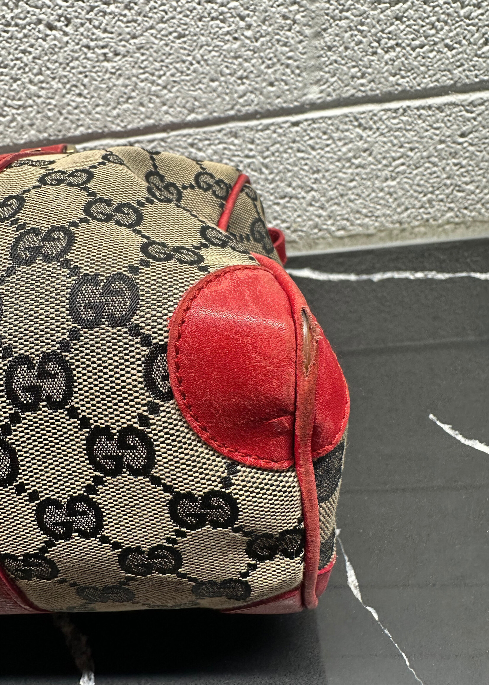 Gucci Red Trim Monogram Bag