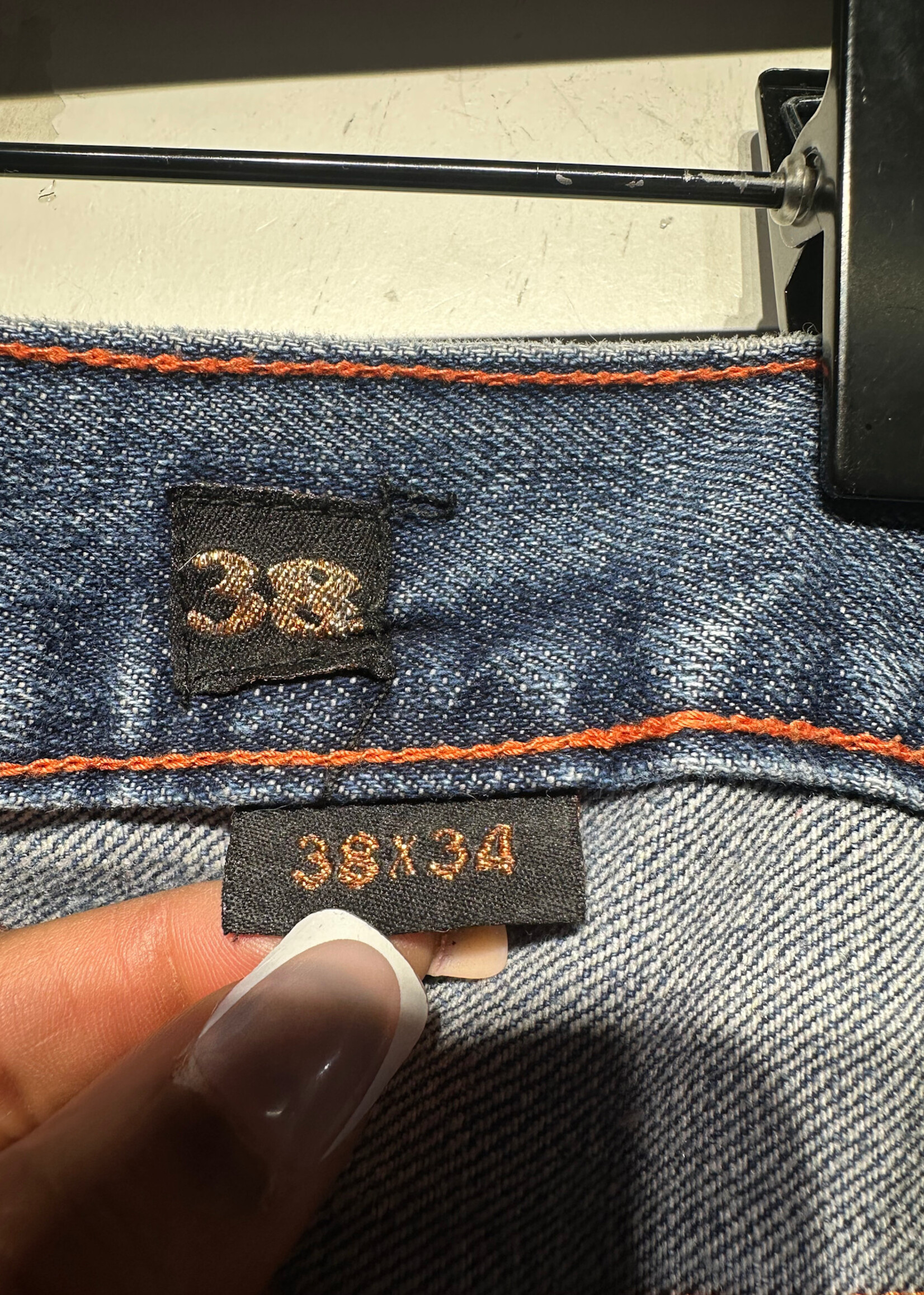 Ed Hardy Skull Orange Flower Baggy Jeans 38