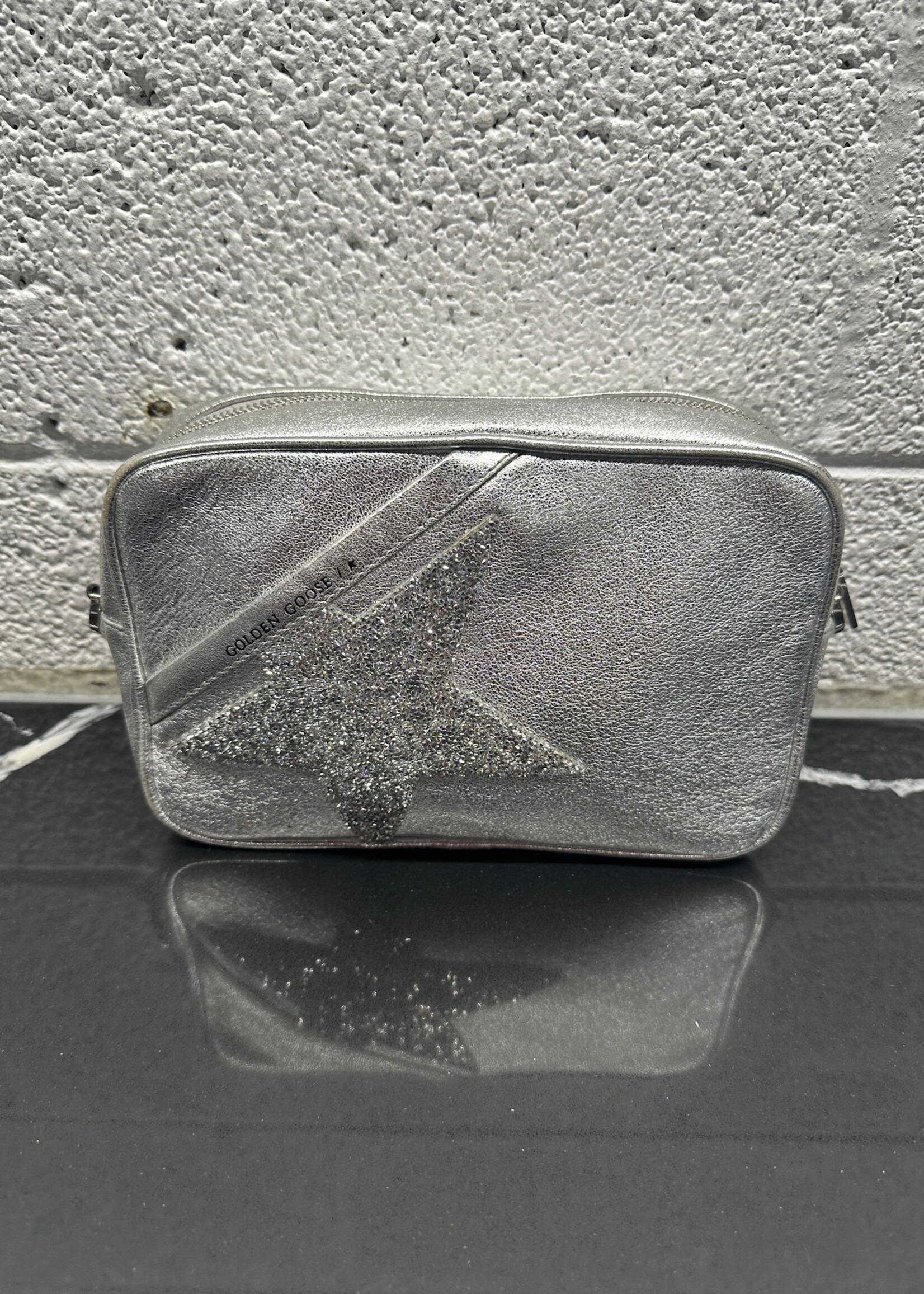 Golden Goose Silver Glitter Crossbody