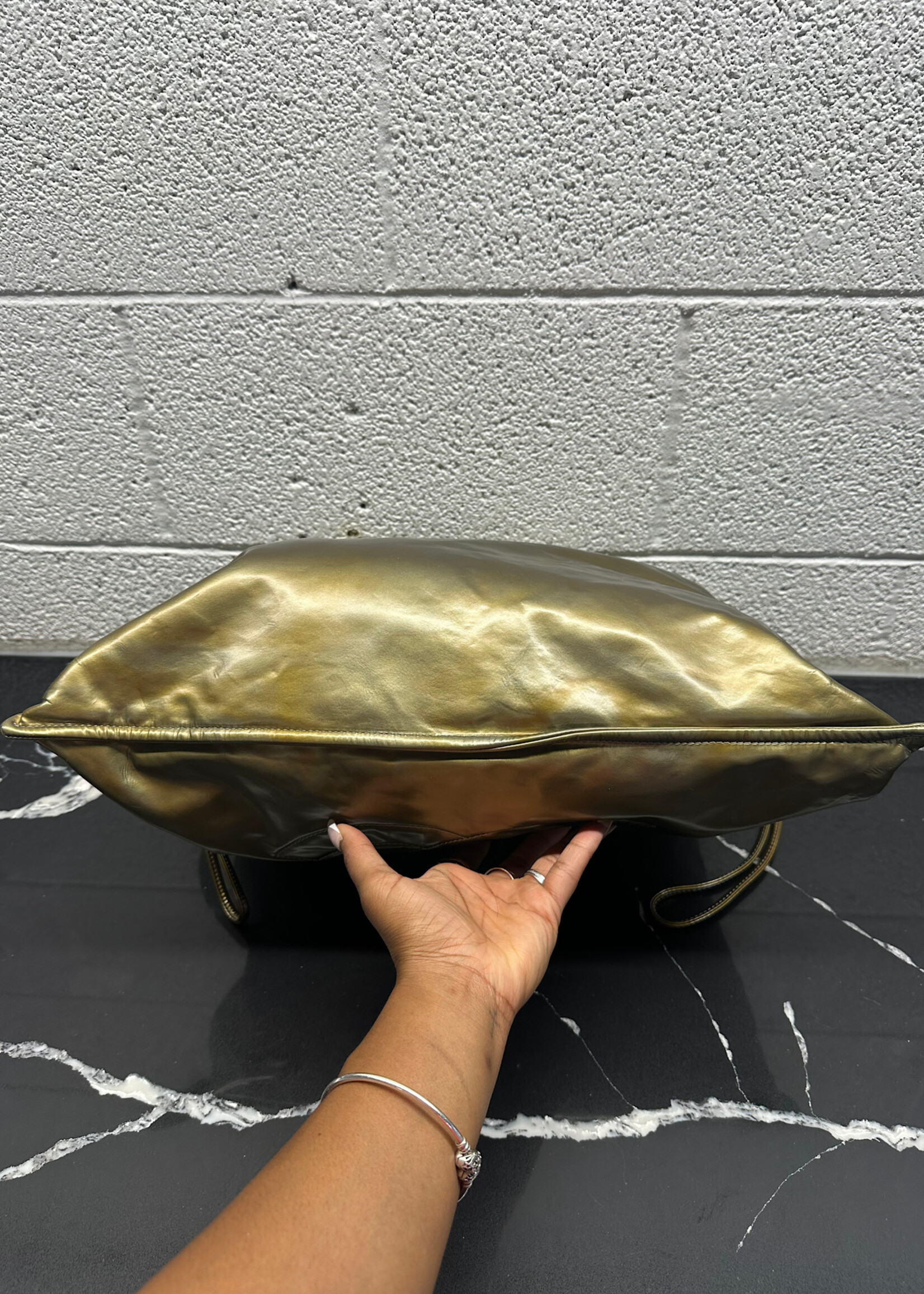 Chanel Bon Bon Gold Patent Tote AS IS