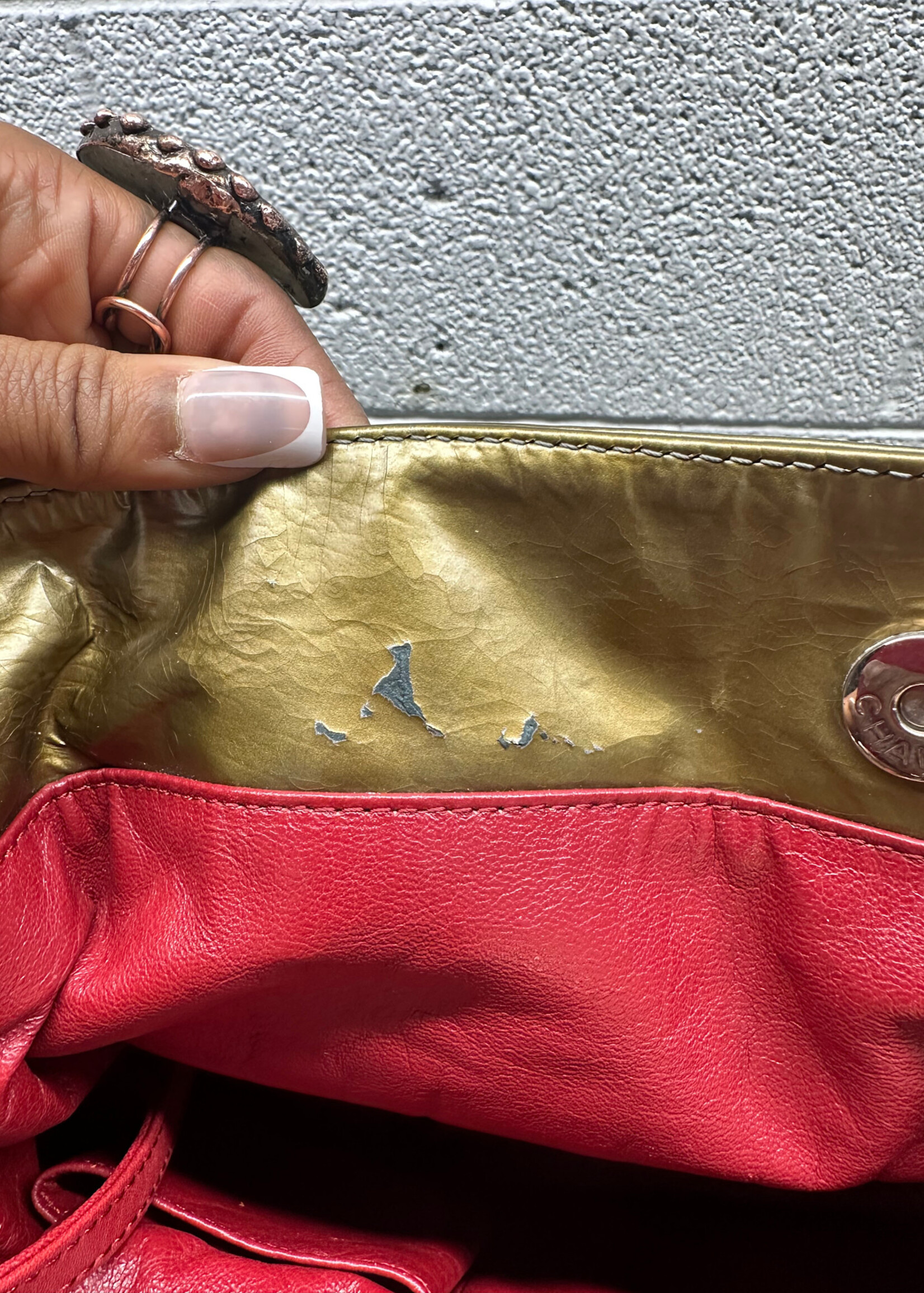 Chanel Bon Bon Gold Patent Tote AS IS