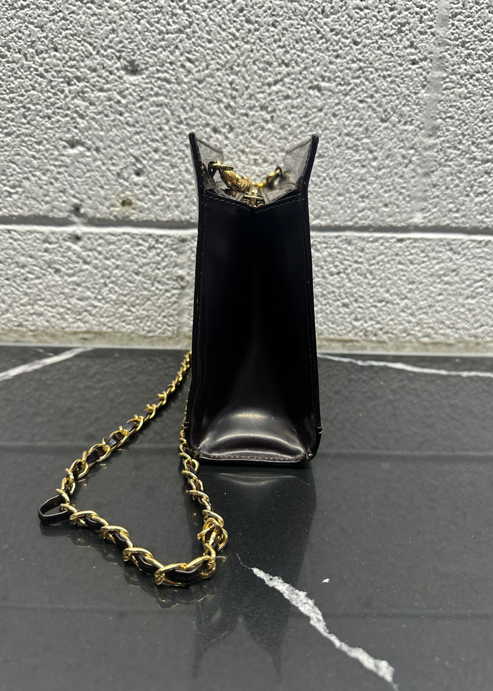 Vintage MCM Dark Brown Chain Crossbody AS IS