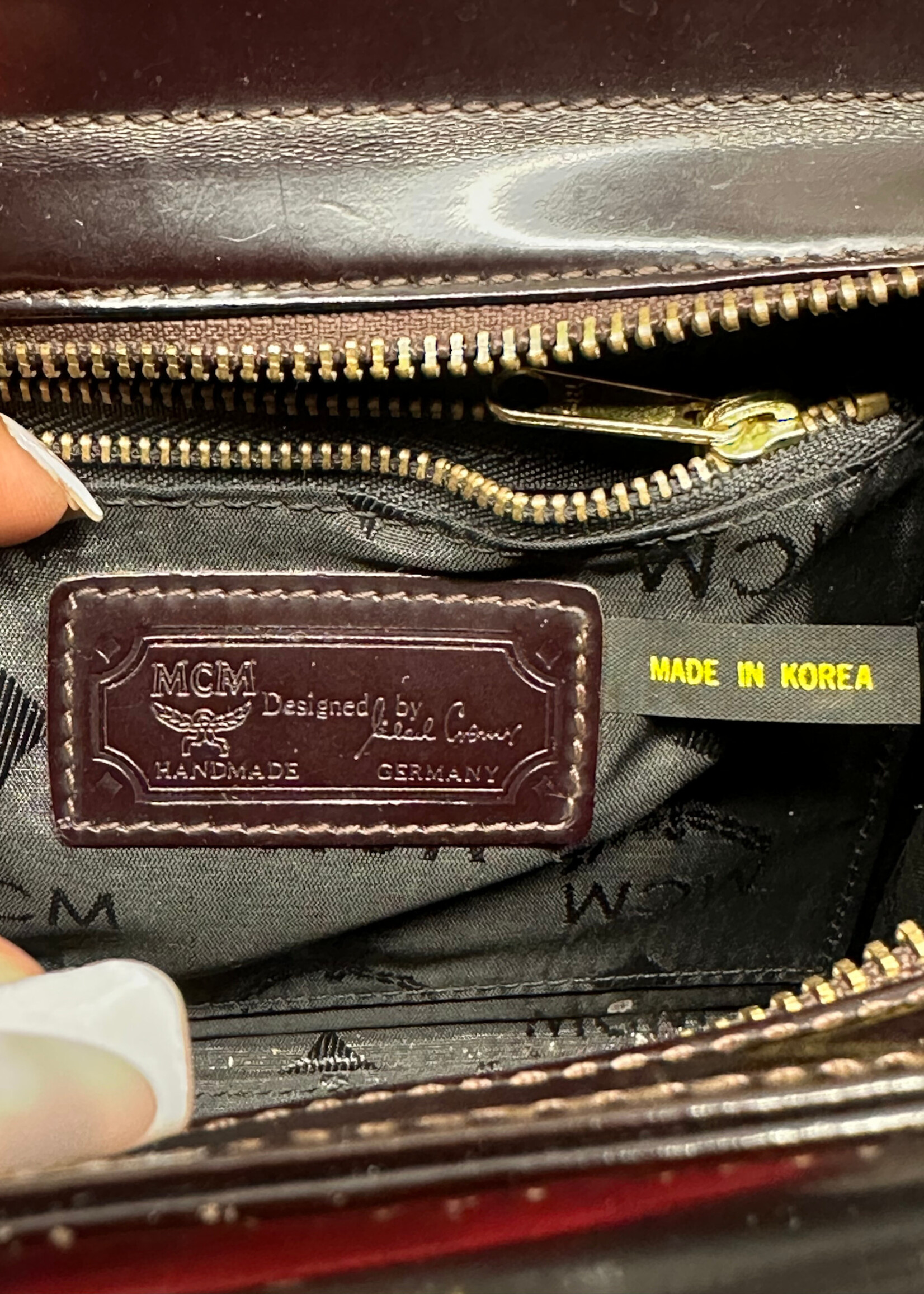 Vintage MCM Dark Brown Chain Crossbody AS IS