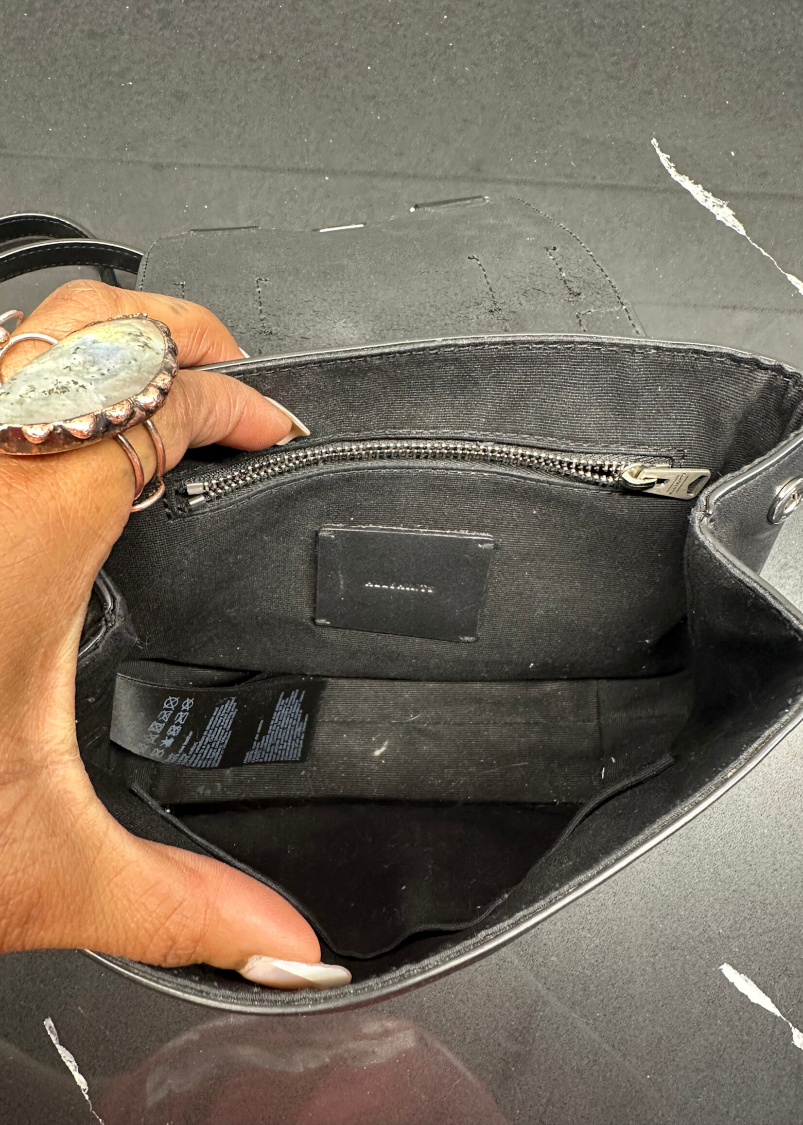 Allsaints Black Mini Buckle Backpack