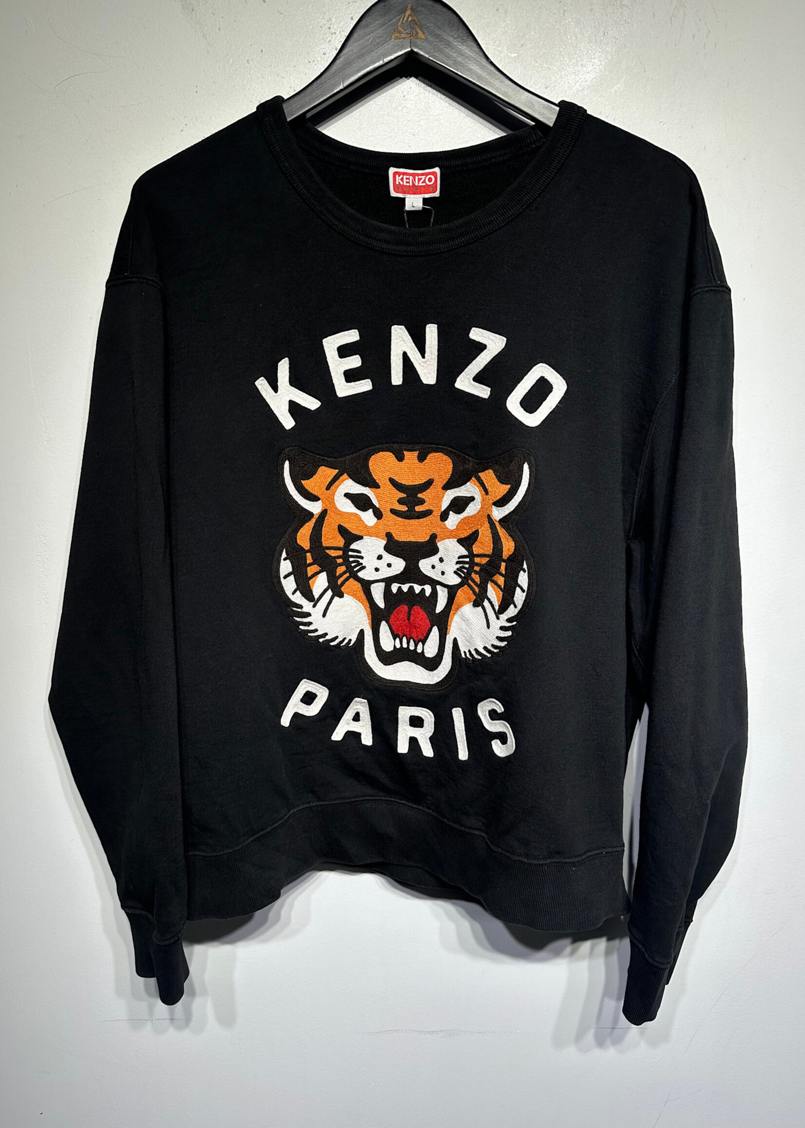Kenzo Black Tiger Logo Sweater L
