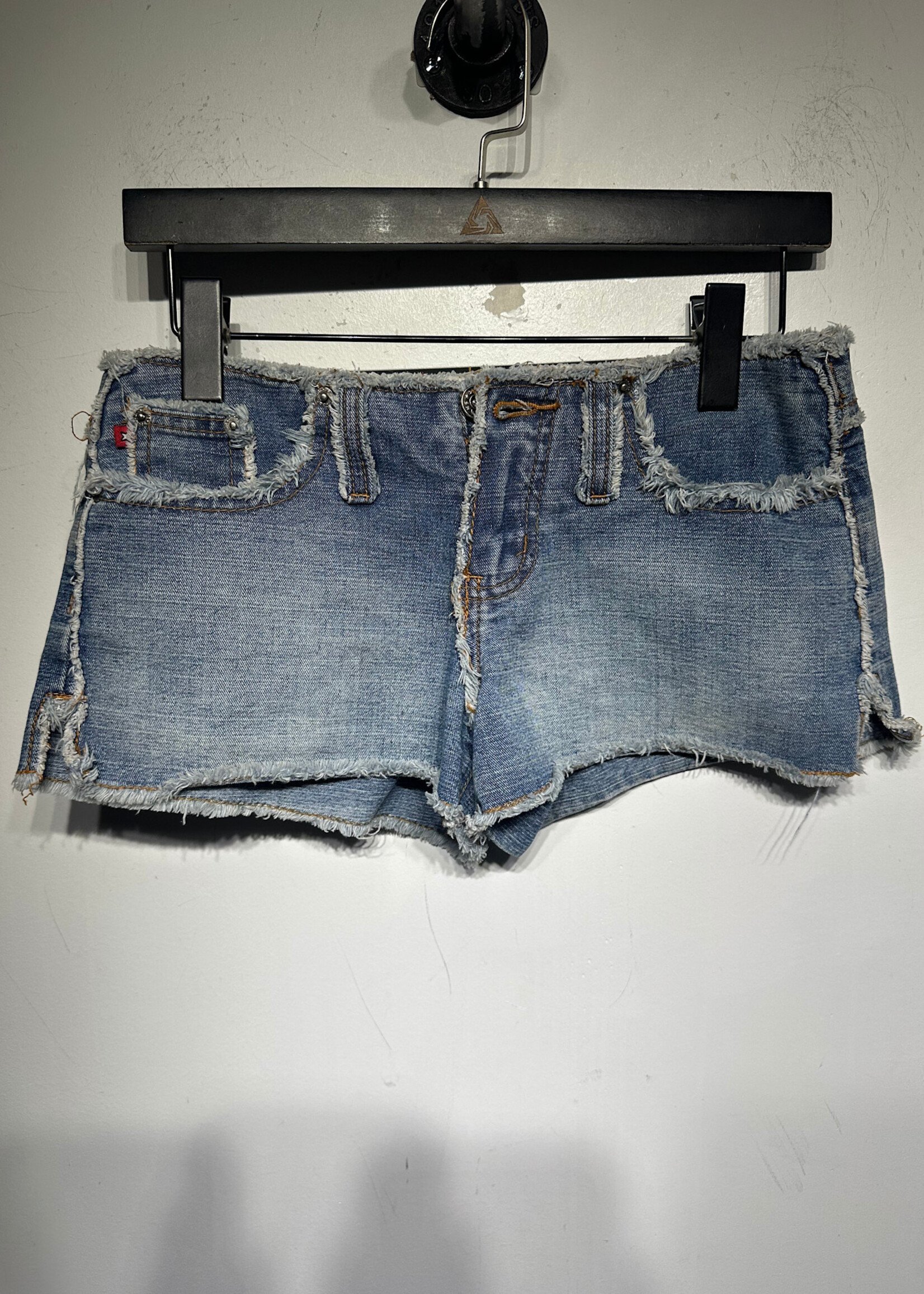 Zana Raw Hem Low Rise Denim Shorts 24