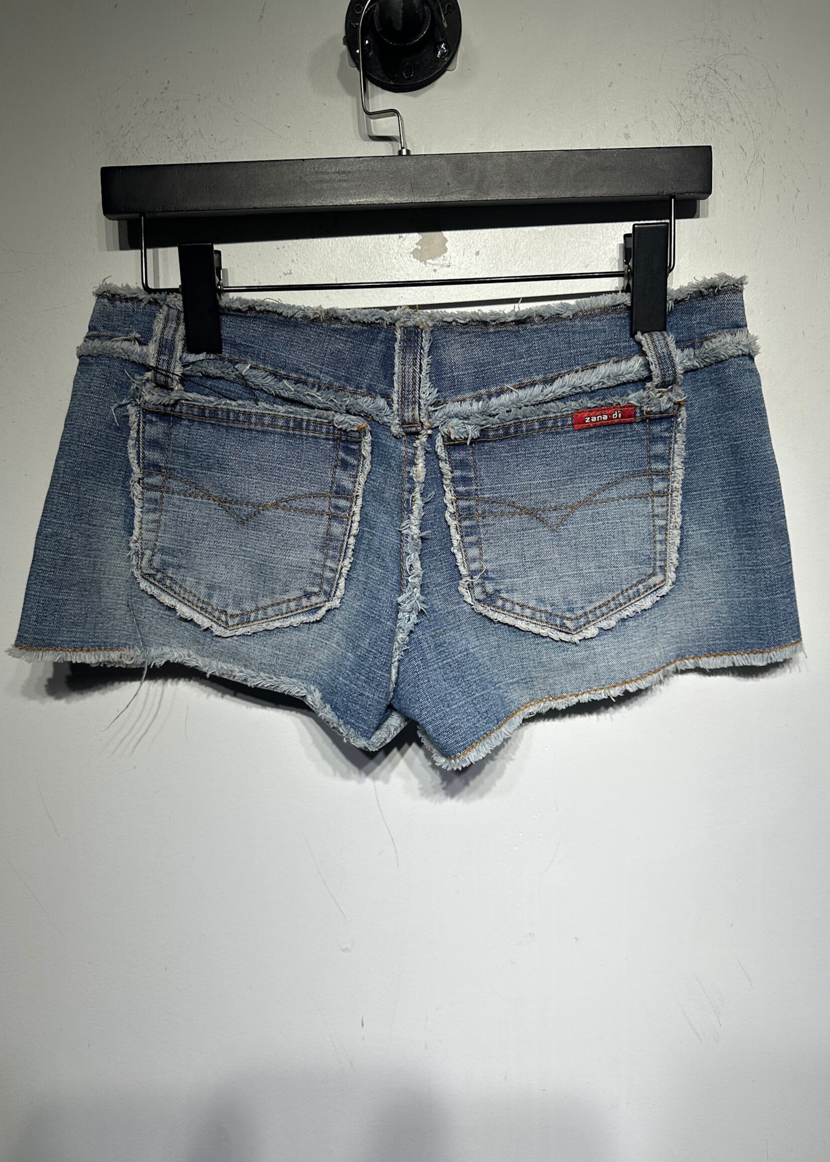 Zana Raw Hem Low Rise Denim Shorts 24