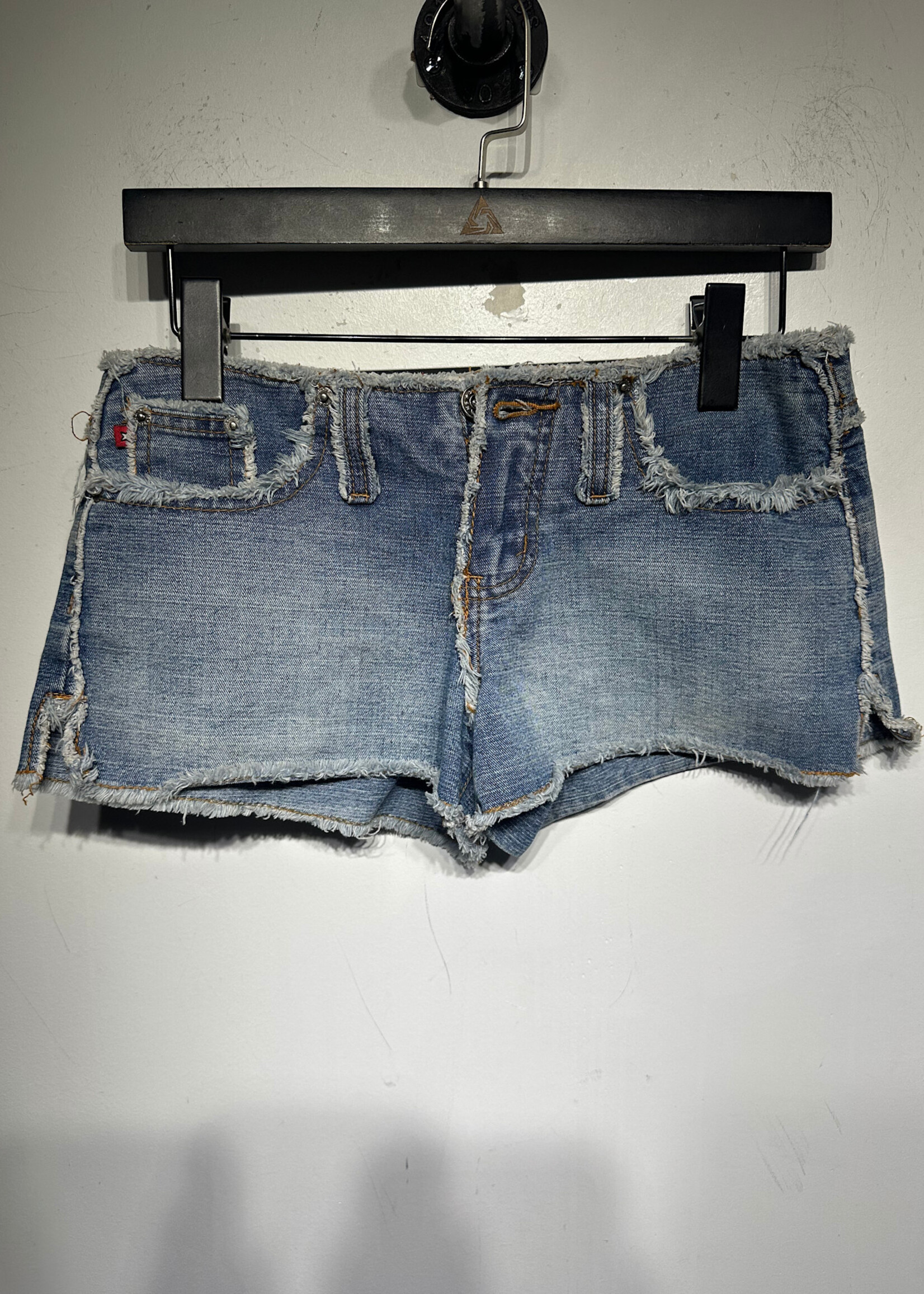 Zana Raw Hem Low Rise Denim Shorts 24