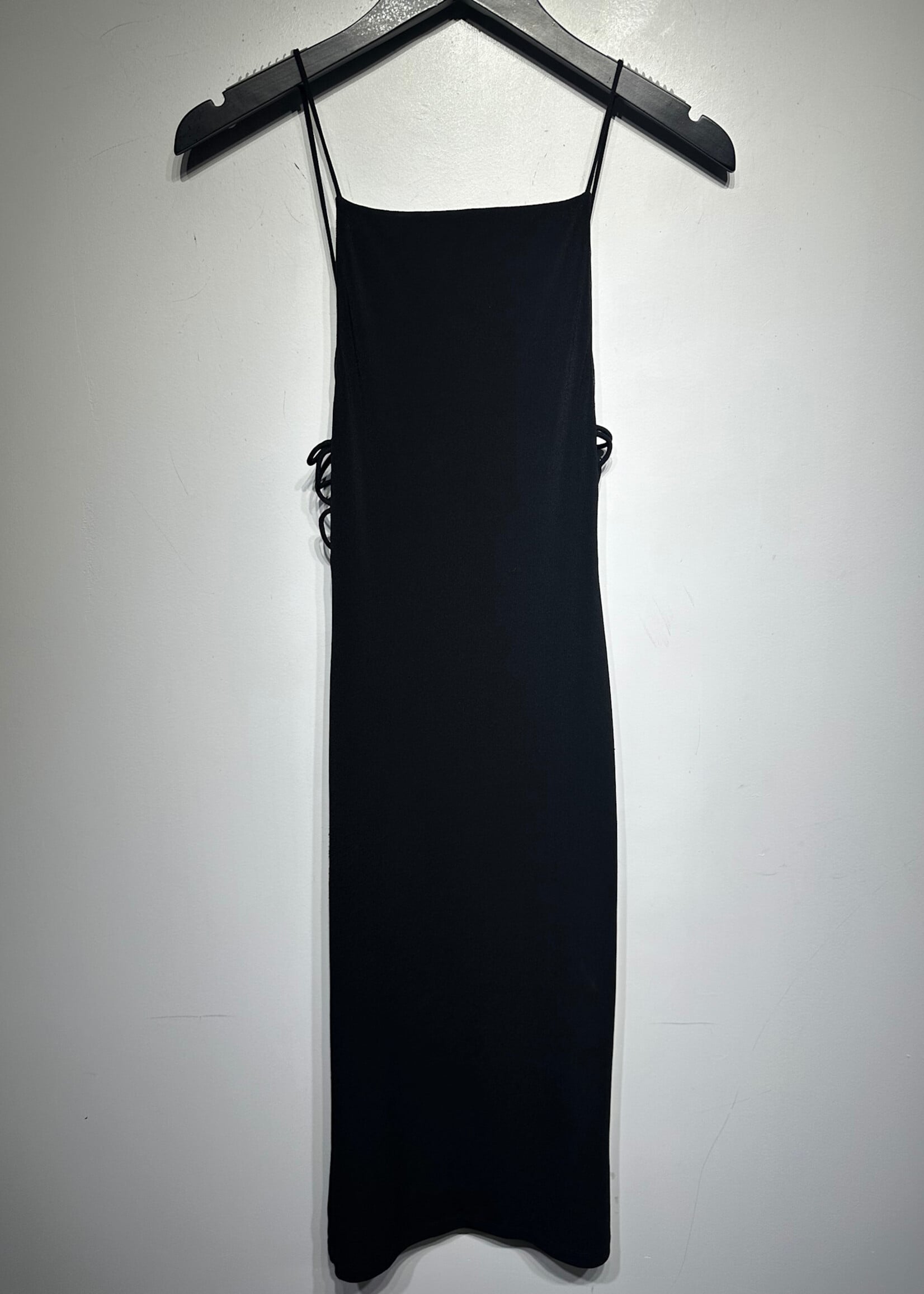 Alice & Olivia Black Side Slit Dress XS