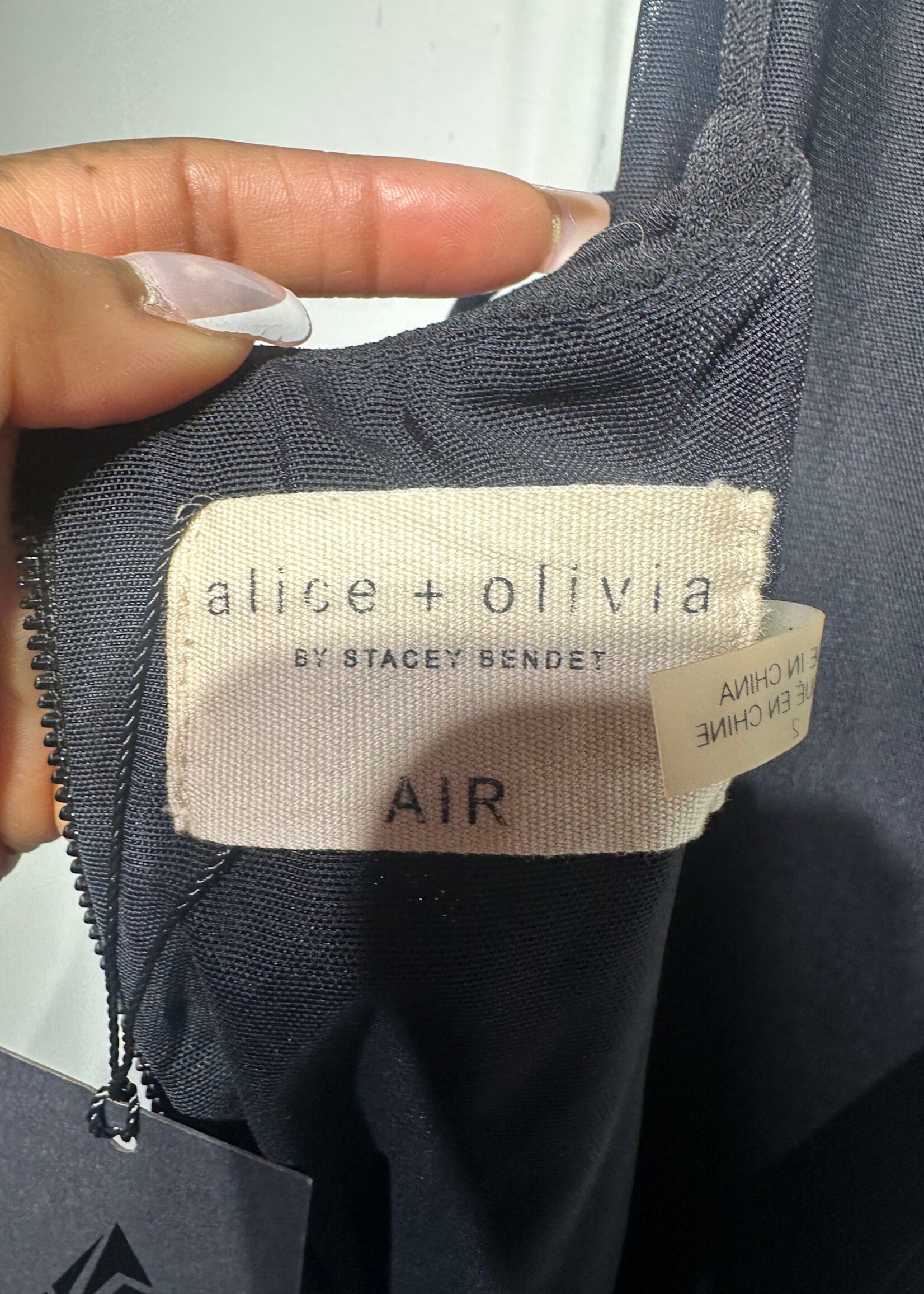 Alice & Olivia Black Side Slit Dress XS