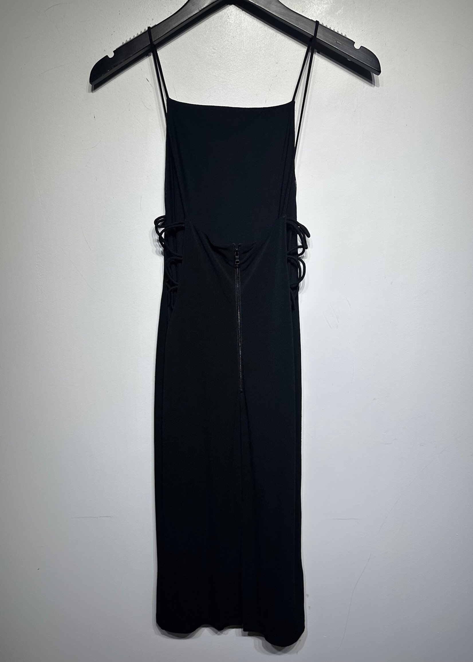 Alice & Olivia Black Side Slit Dress XS